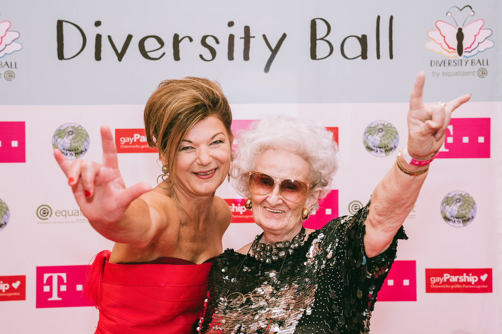  Monika Haider and Diversity Ball Covermodel Helga Zörrer 