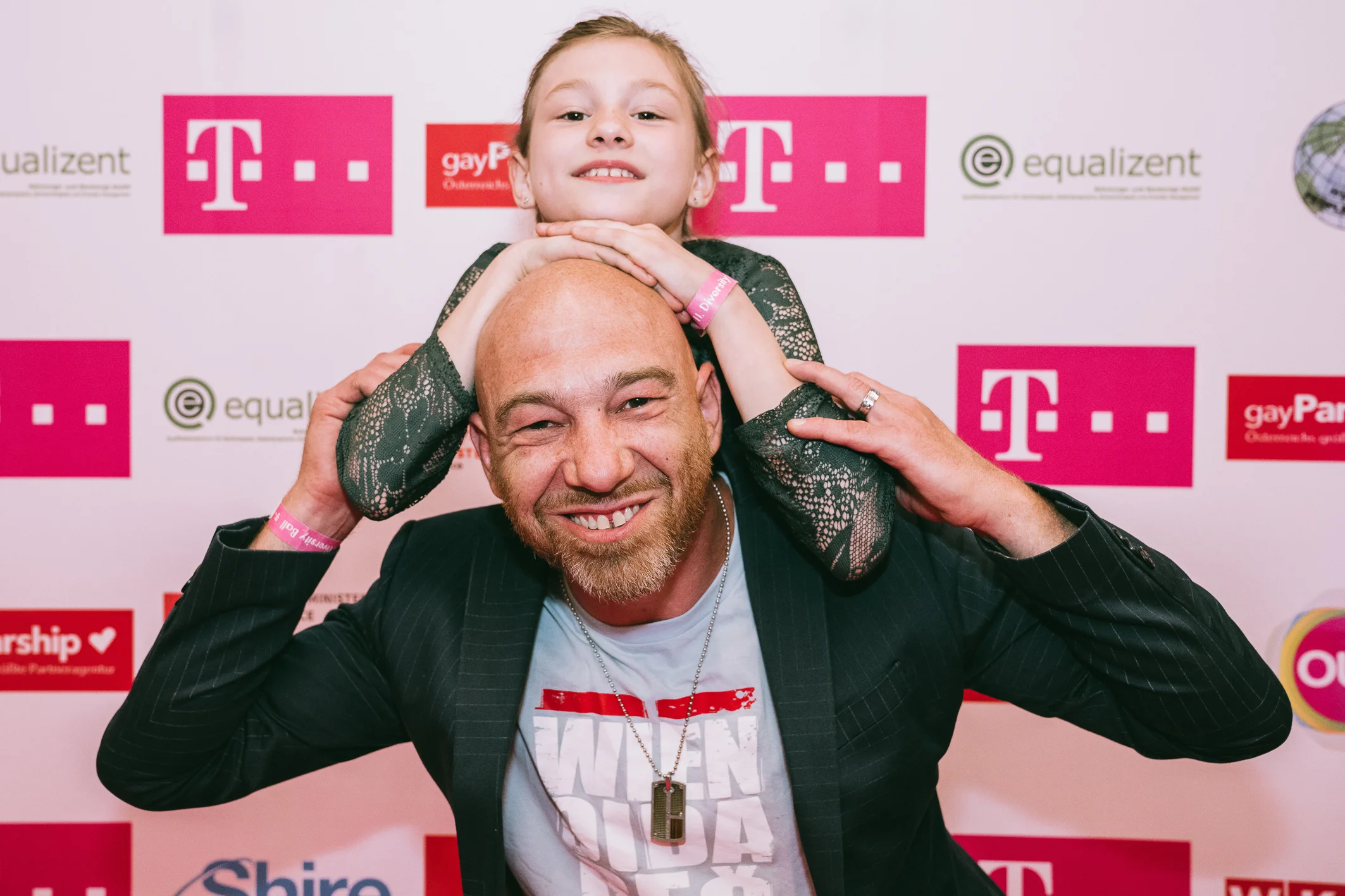 Roman Gregory with daughter
