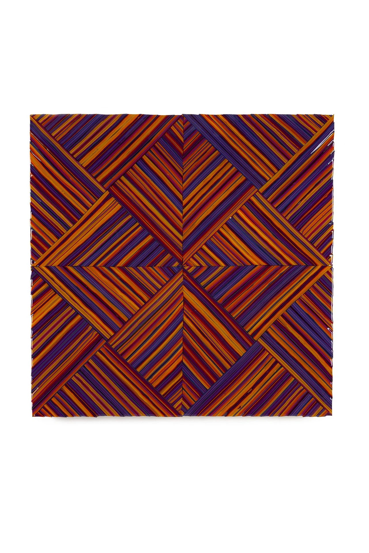   Why Is The Default Voice Always Female  2023 Latex paint and resin on wood panel 24x24x2.5 inches 