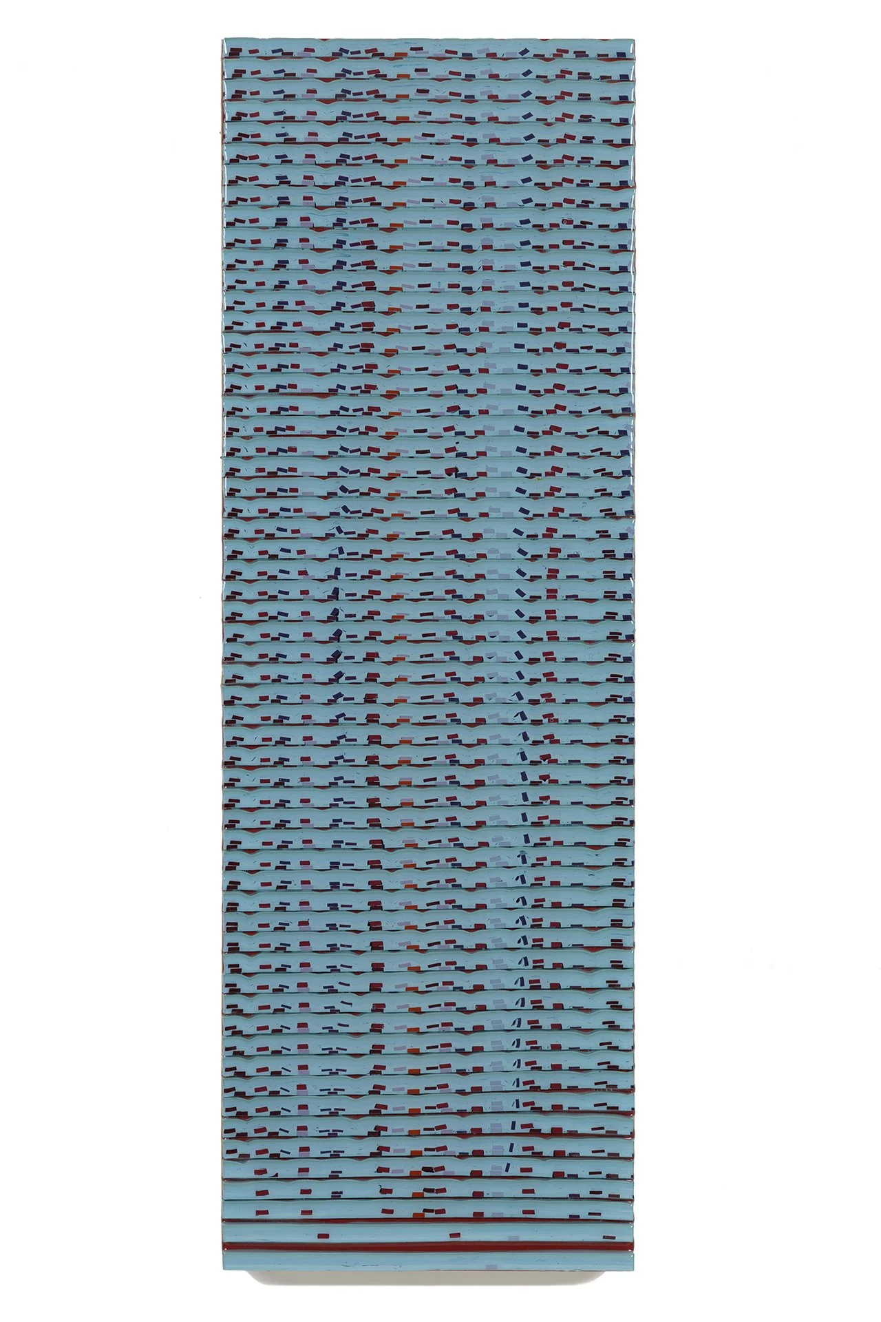   I Was So Hungry Once That I Read STOP As SOUP  2023 Latex paint and resin on wood panel 36x12x2.5 inches 