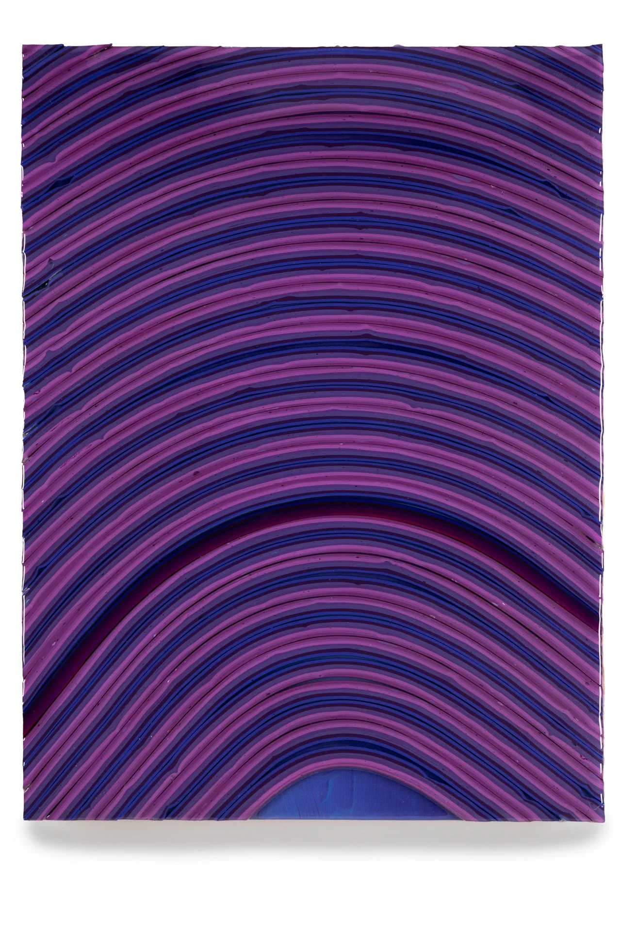   Inexorably Eating Bamboo While You Blankly Stare  2025 Latex paint and resin on wood panel 24x18x2.5 inches 