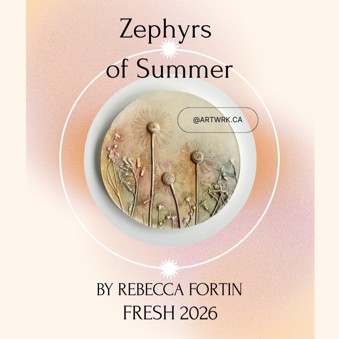 💐FRESH 2026 exhibition with ARTWRK/ @artwrk.ca
The show runs through to March 13th. 

🌼🌸🌼🌸
Featured artwork: 'Zephyrs of Summer' grew from the garden that changed everything for me. From a place of healing and recovery, I planted more flowers an