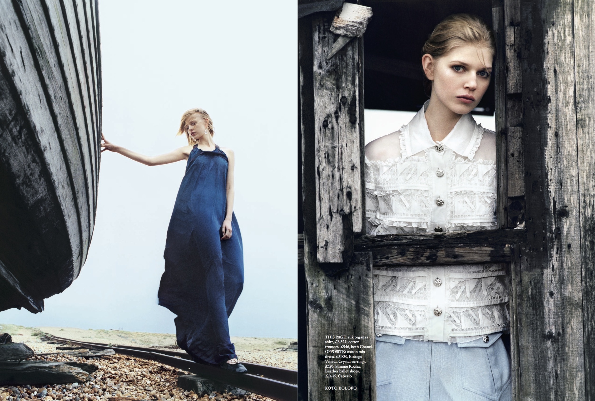 Ola Rudnicka Cover Story for Harper's Bazaar, styled by Charlie Harrington. Spread 2.