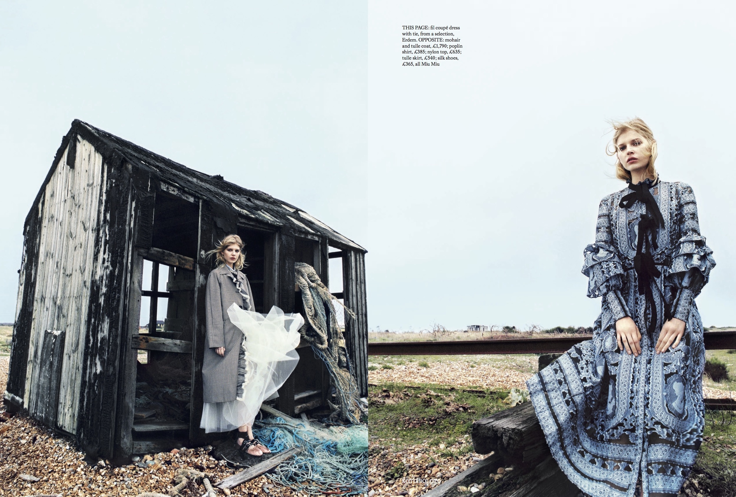 Ola Rudnicka Cover Story for Harper's Bazaar, styled by Charlie Harrington. Spread 3.