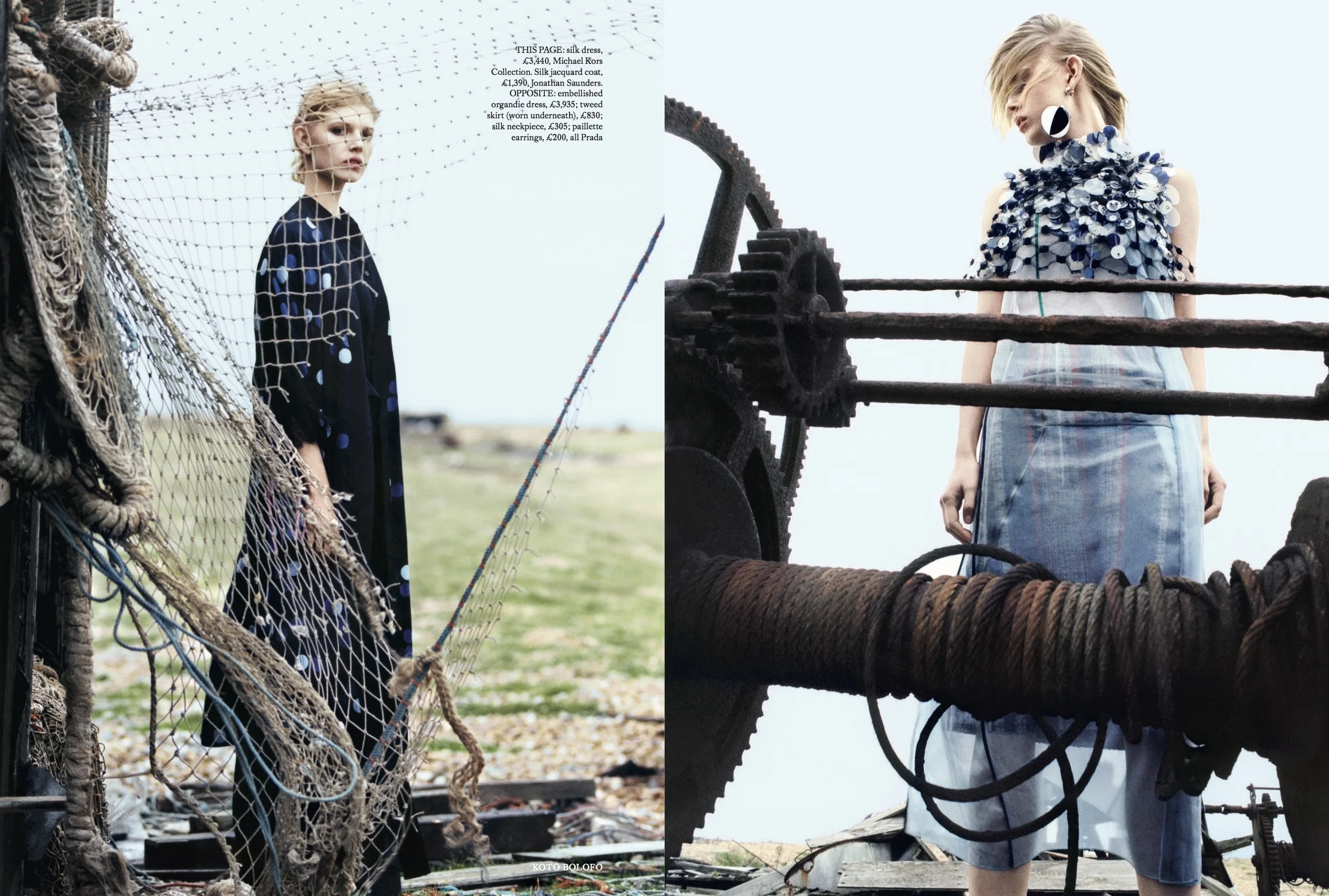 Ola Rudnicka Cover Story for Harper's Bazaar, styled by Charlie Harrington. Spread 4.