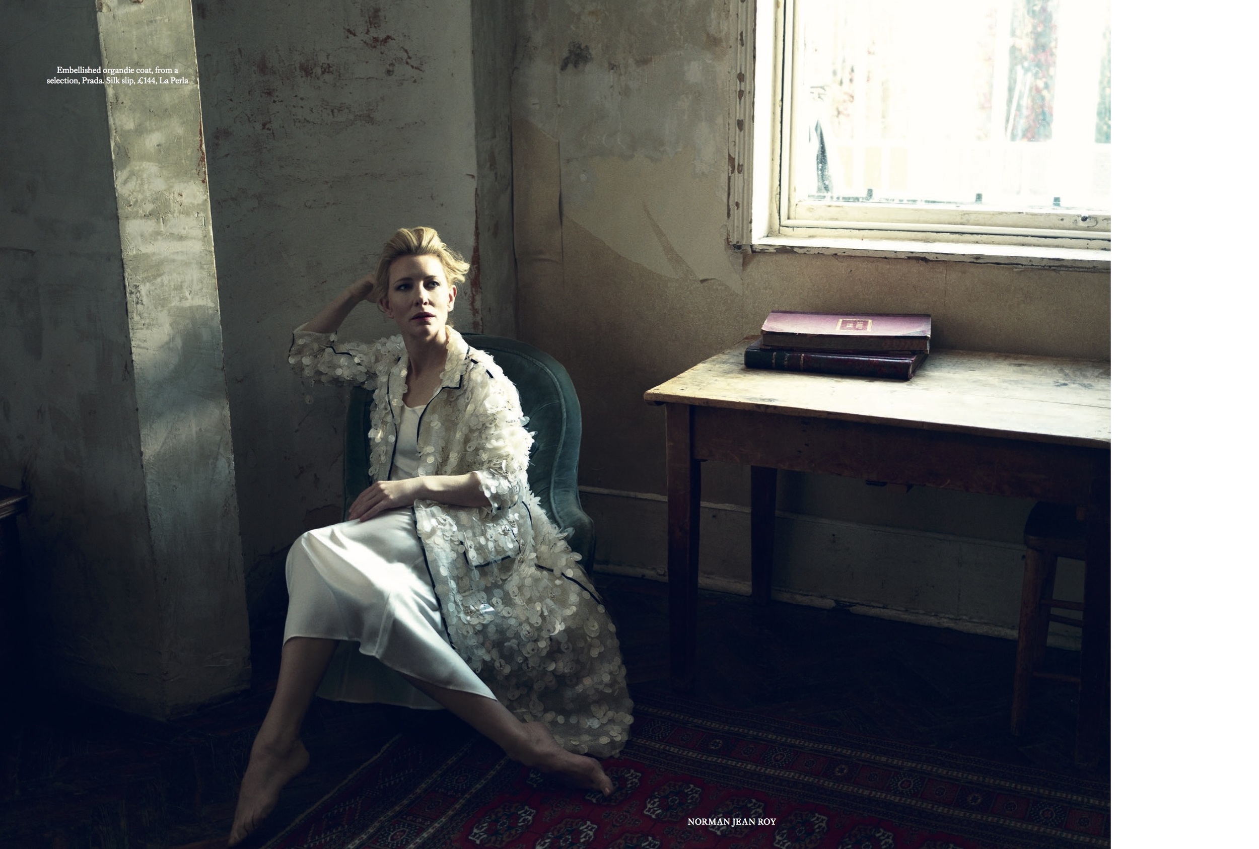 Cate Blanchett Cover Story for Harper's Bazaar, styled by Charlie Harrington. Spread 5.