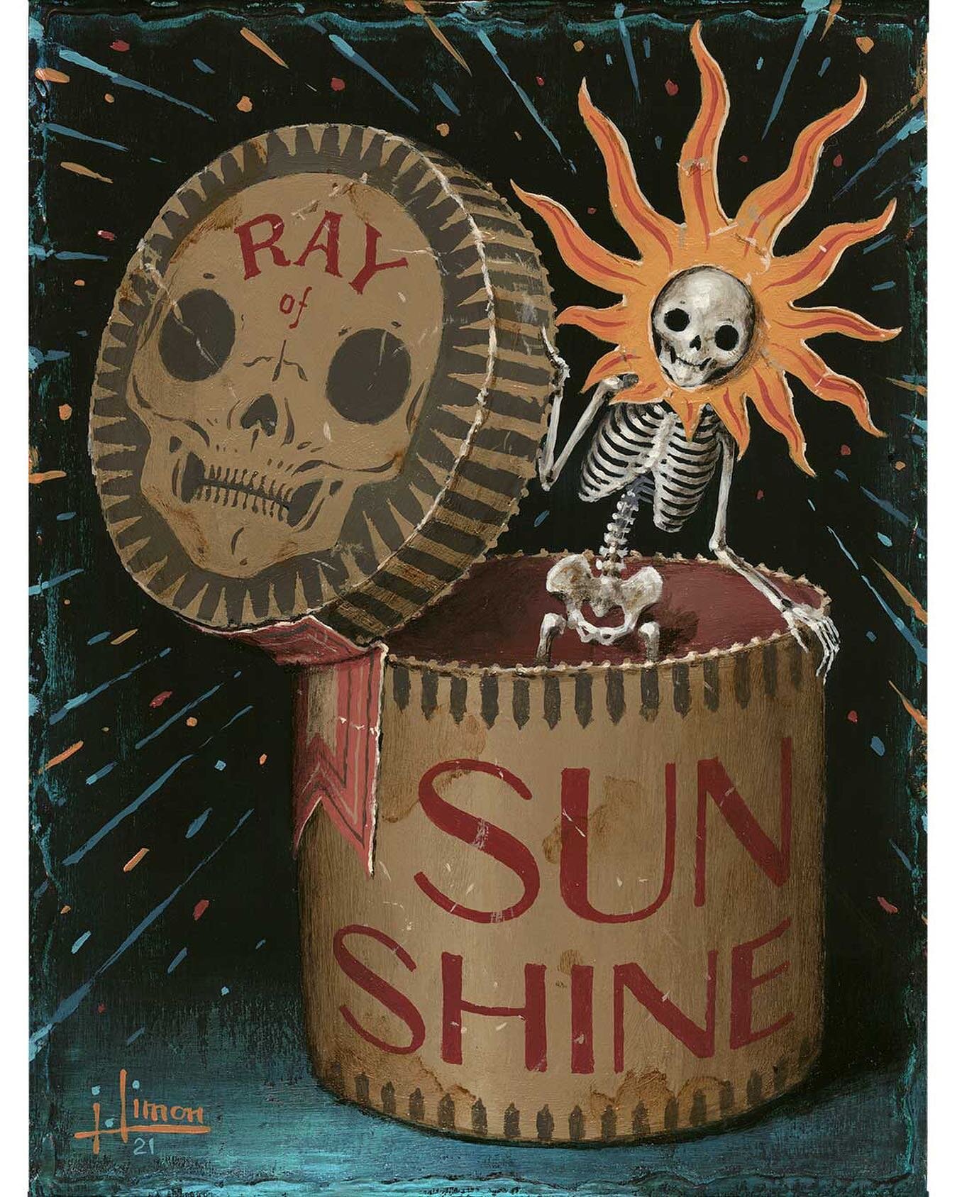 &ldquo;Sunshine&rdquo;, 6x8 inches #fragment #art #painting #sun #sunshine #skeleton