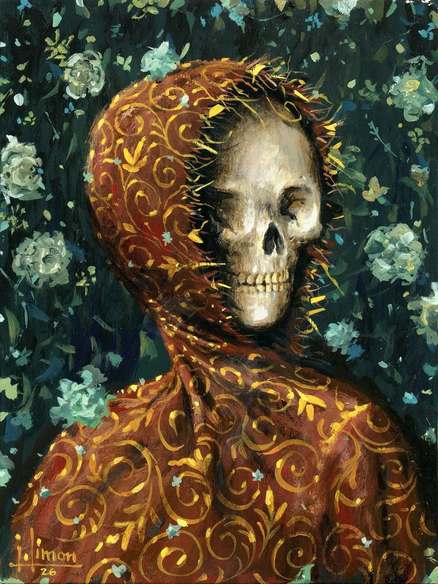 It&rsquo;s been a while since I&rsquo;ve done a #fragment Generally, these small pieces allow me to explore a bit and sometimes move a bit quicker than normal. 

Fragment: Ember Threads, 6x8, #acrylicpainting