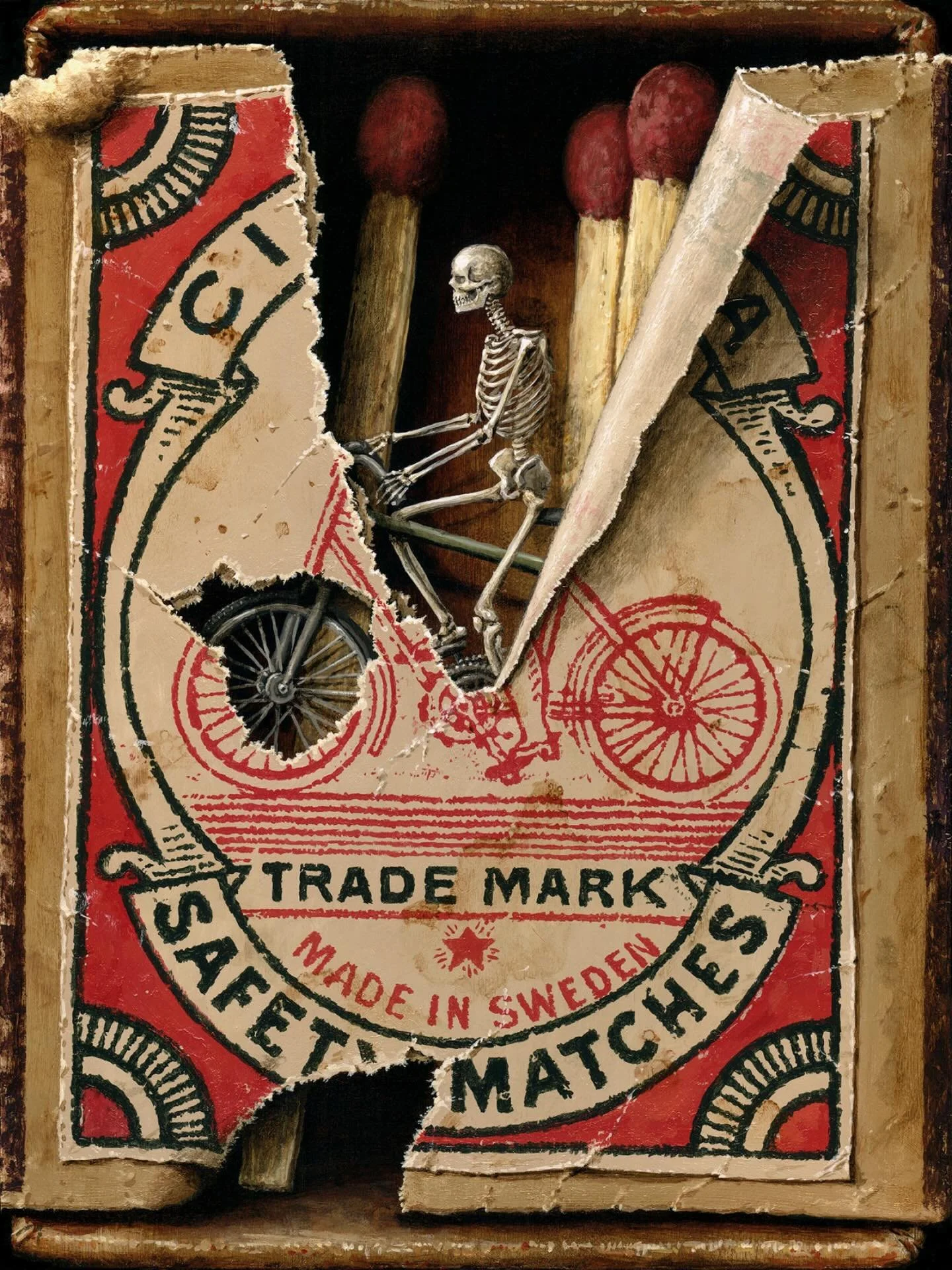 Matchbox Cyclist, 9x12 #acrylicpainting