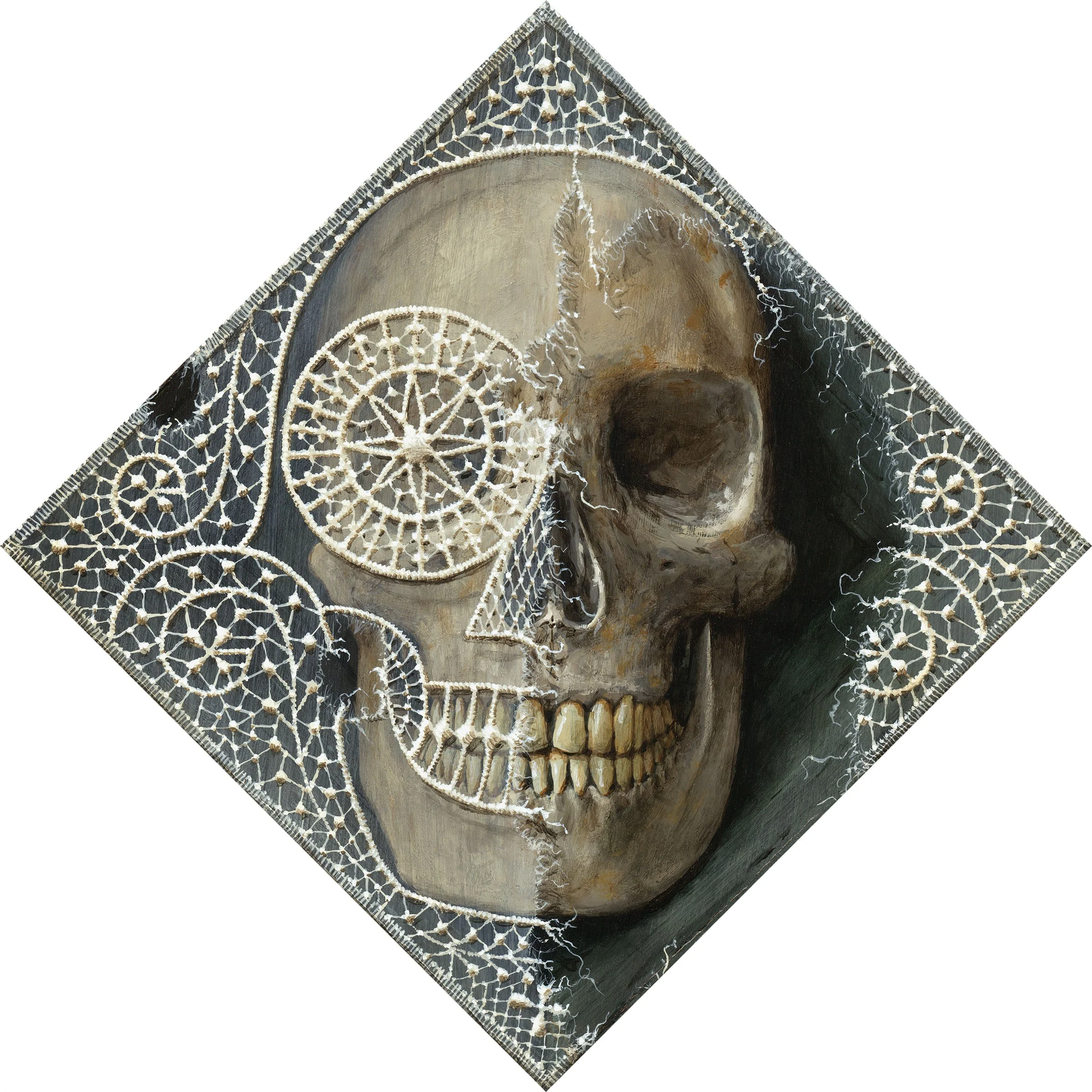 Lace Face, 8x8, 2026