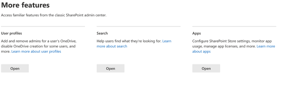Click Apps from more features