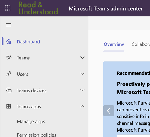 Teams Admin - Manage Apps