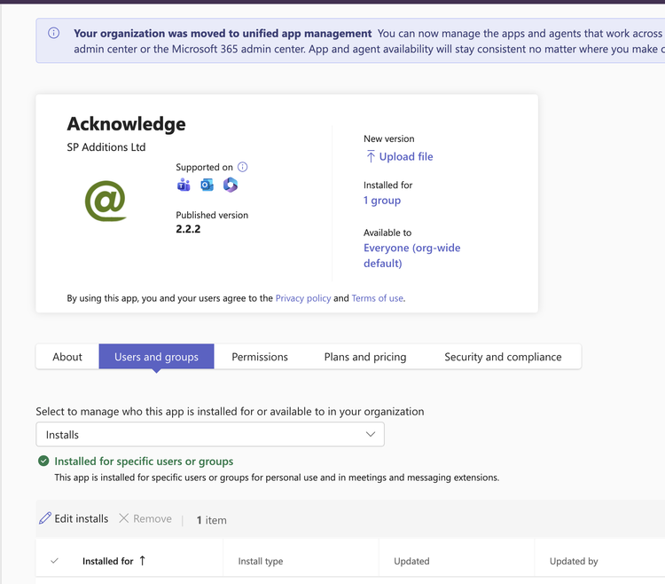 Users and Groups - Installs