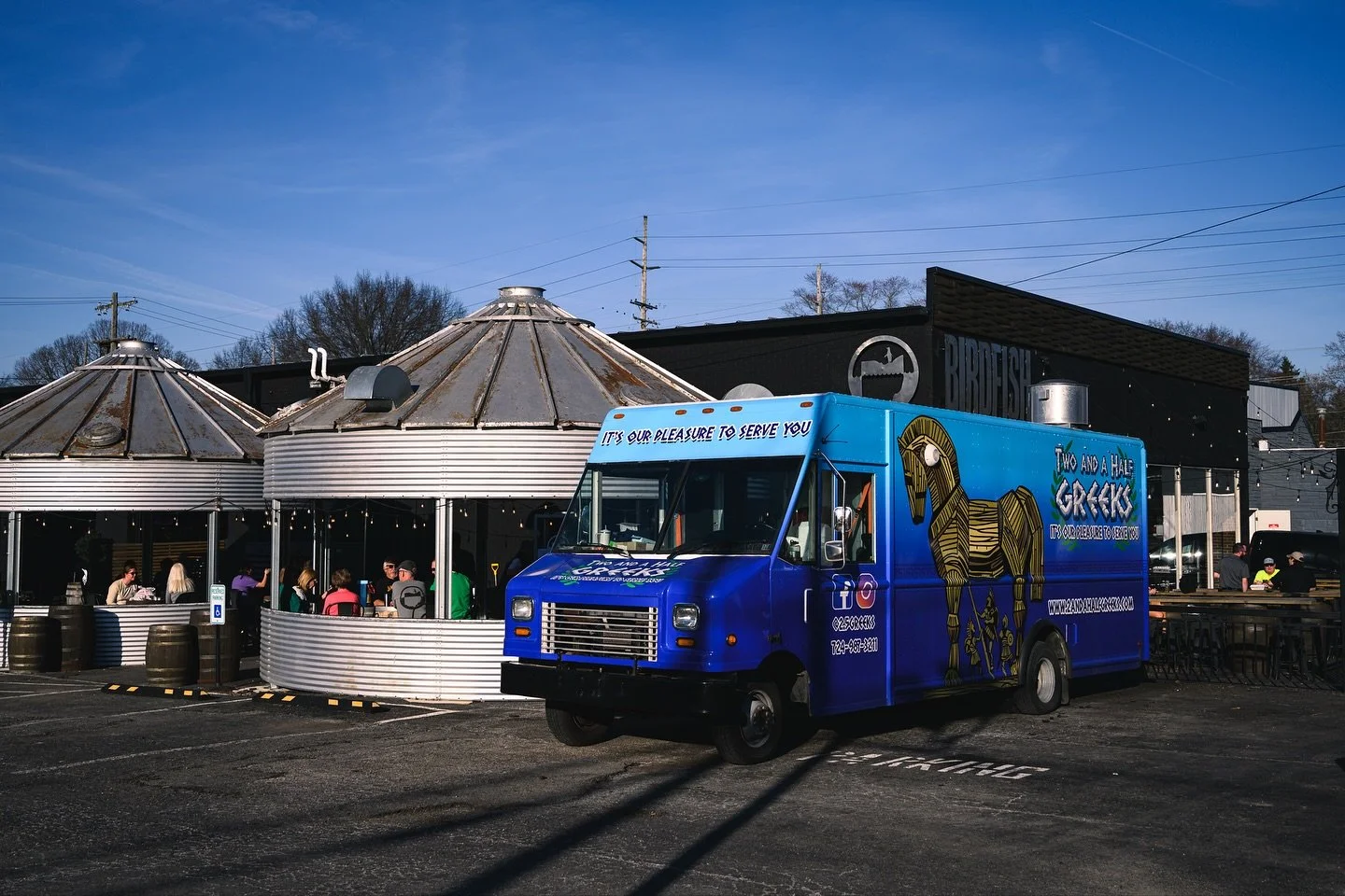 Gyros &amp; good times on tap this Saturday 🍻
@2.5greeks is settin&rsquo; up on the patio all day long &mdash; come crush some gyros and slam some brewskis! 

Rumors live in the Ballroom from 2&ndash;5PM &mdash; a high-energy dance band that&rsquo;s