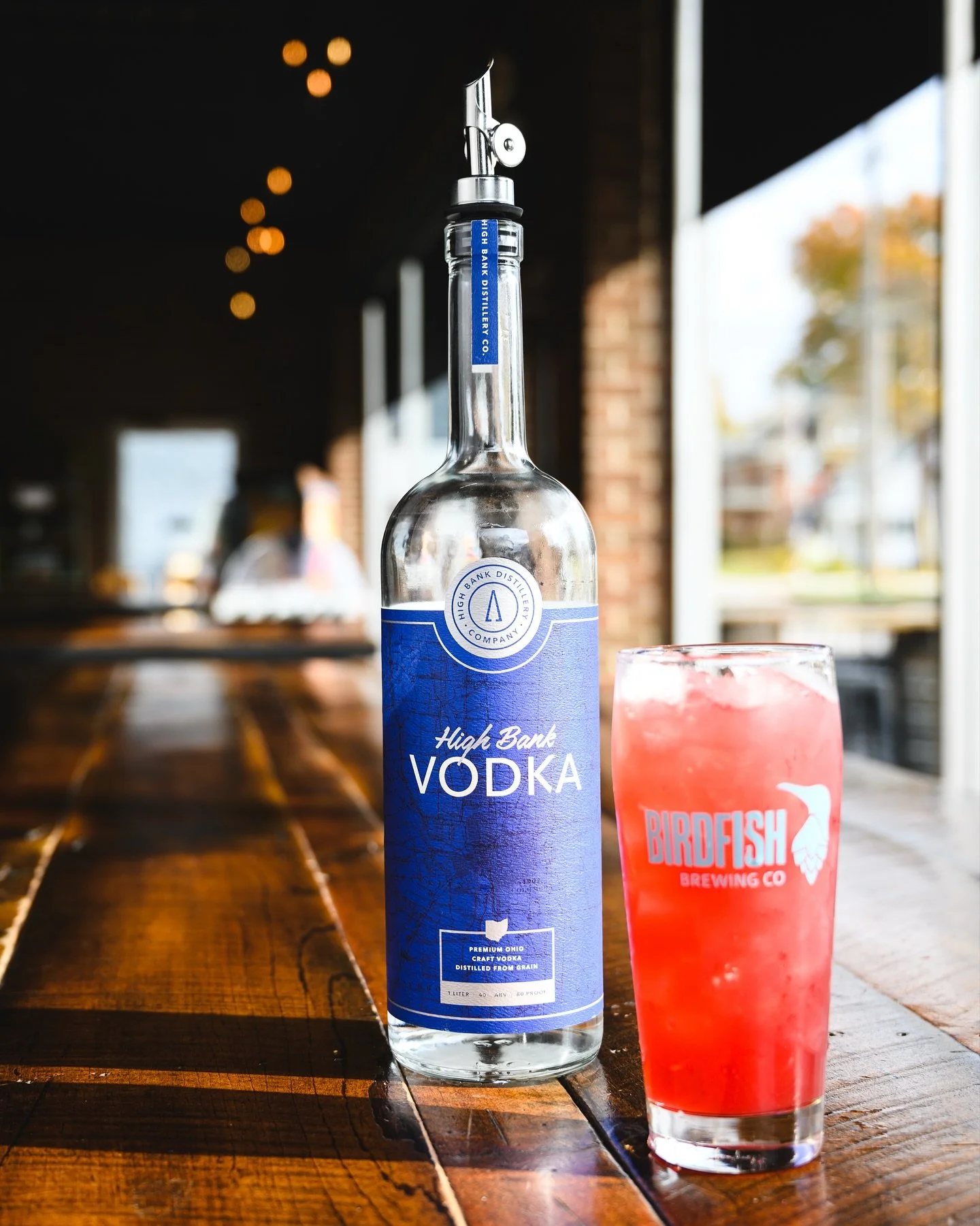 Scarlet Mule
Straight outta Columbus &mdash; where the scarlet runs deep and the vodka flows from High Bank.
@highbankdistillery Vodka, pomegranate, organic cane sugar, lemon, lime, and organic ginger come together for a bold, game-day-ready sip. Now