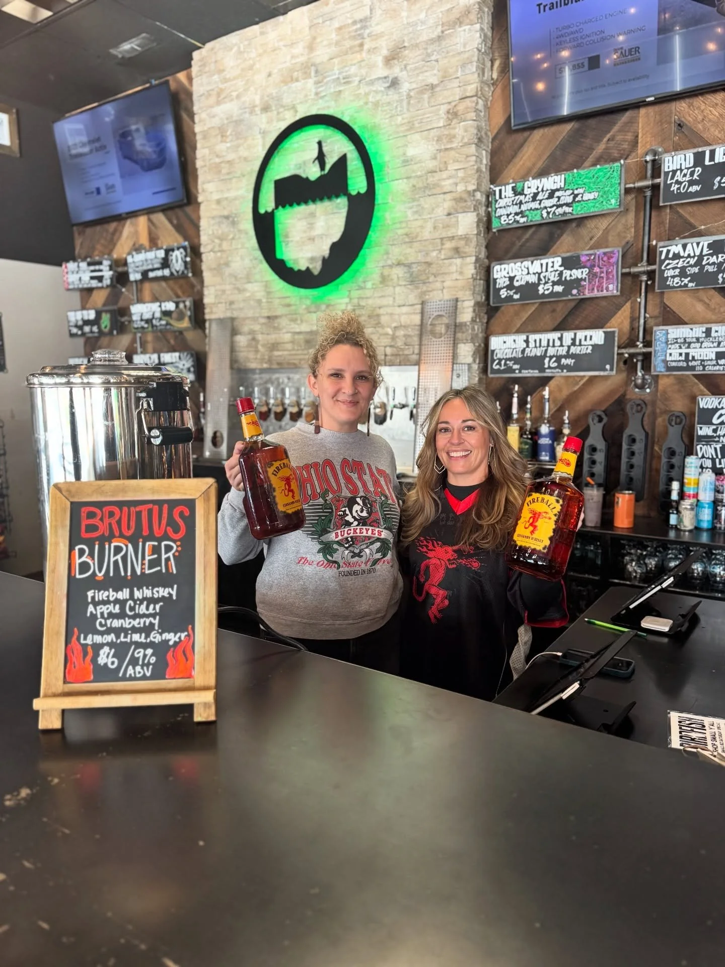Cold hands, hot cider, big game energy. 🔥🏈
Warm up with our @fireballwhisky &ldquo;Brutus Burner&rdquo; hot apple cider while you watch THE GAME at Birdfish.
Every purchase comes with FREE Fireball gear &mdash; jersey, tee, koozie &amp; pin (today 
