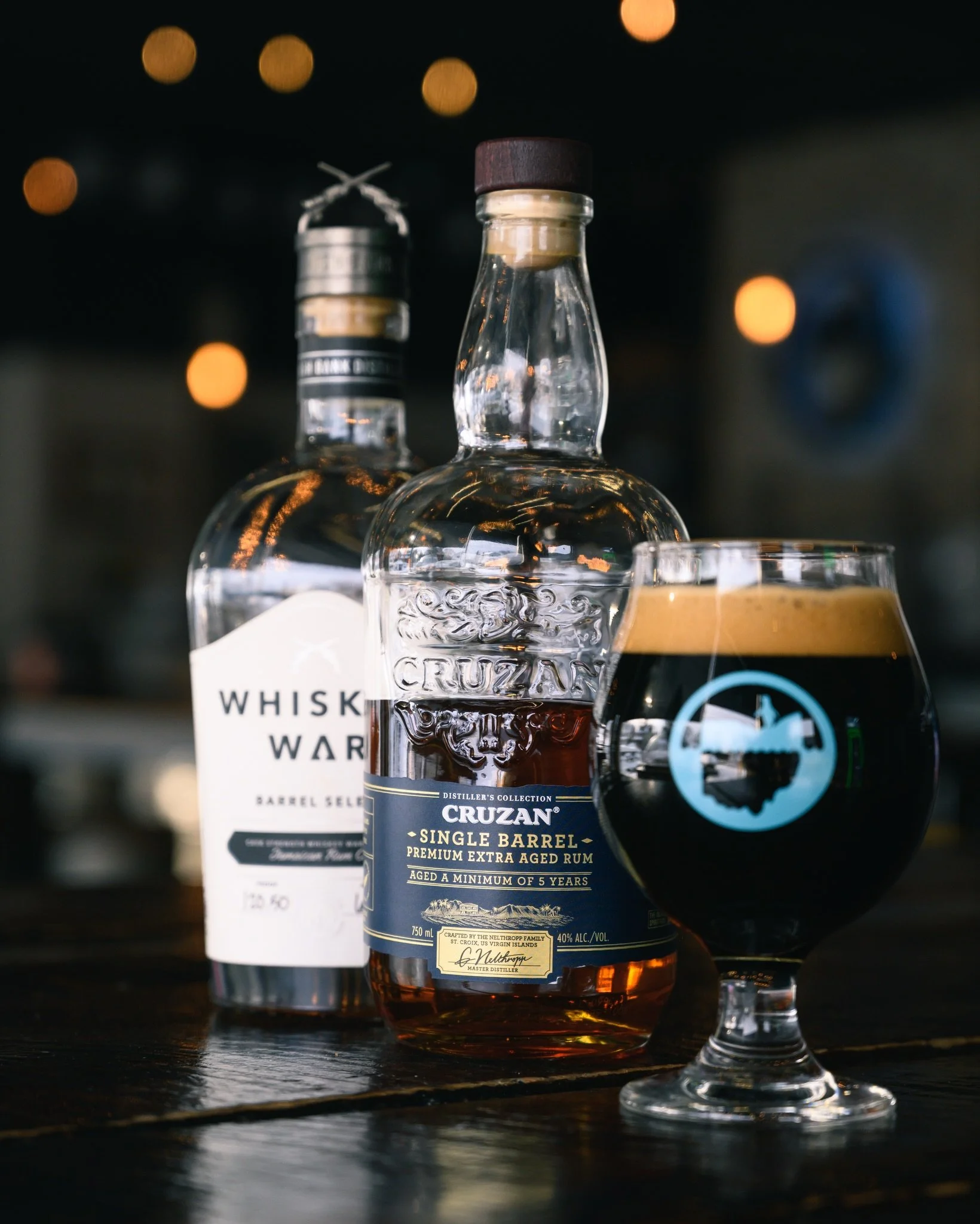 Two barrels. One purpose: bigger, bolder, deeper.

&lsquo;Off The High Bank&rsquo; 12% stout aged 1 year in a @highbankdistillery Whiskey War barrel and finished in an additional @cruzanrum Single Barrel