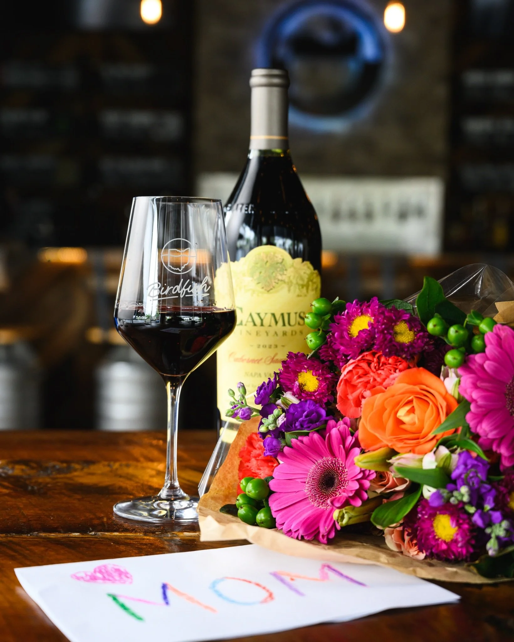 Mother&rsquo;s Day plans? We got Mom covered.

This Sunday, May 10th we&rsquo;re open Noon&ndash;8 with wine, lobster rolls, live music, and a Permanent Jewelry Pop-Up.

Treat Mom to a 5 oz. pour of Caymus Napa Valley Cabernet in a laser etched St&ou