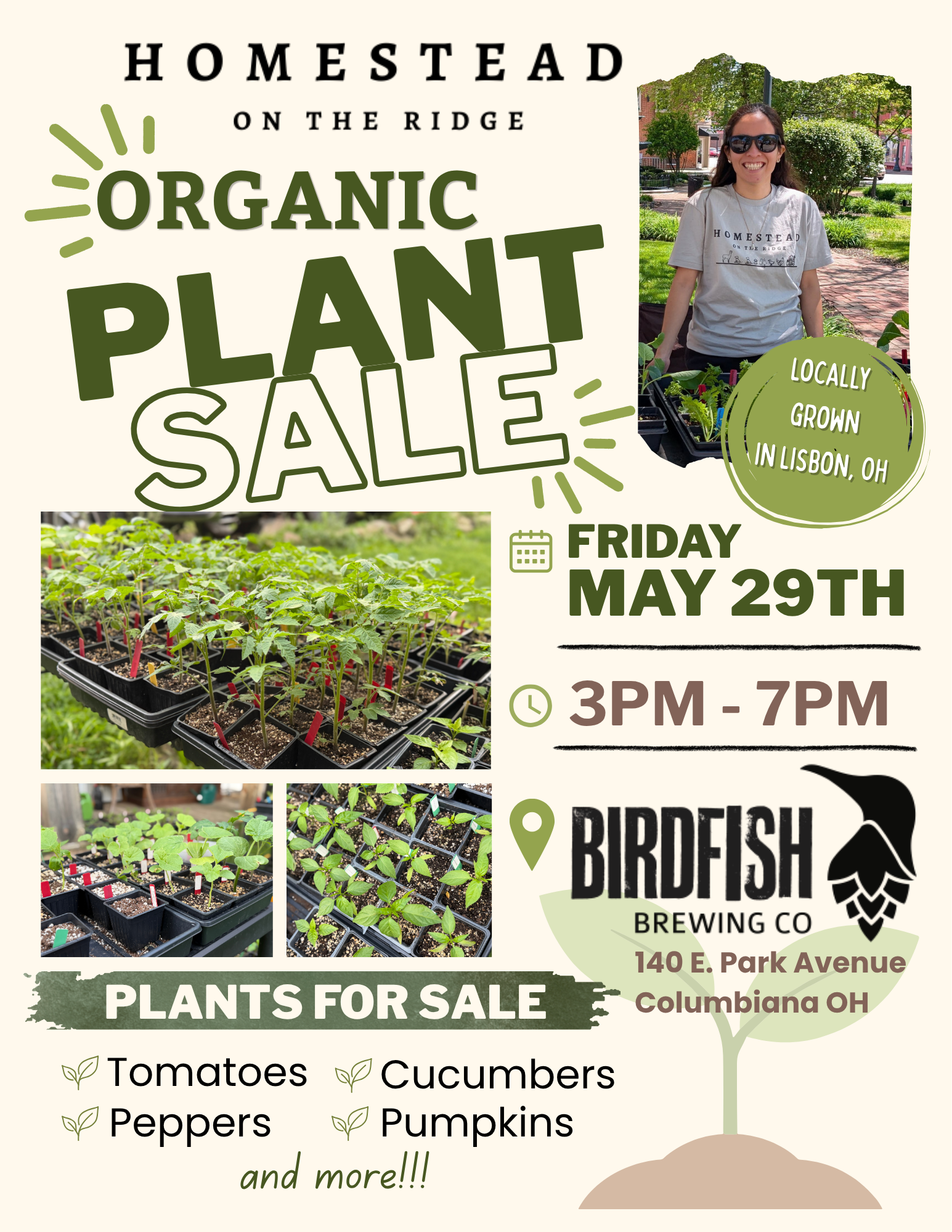 Homestead on The Ridge Organic Plant Sale Pop-Up on the Patio