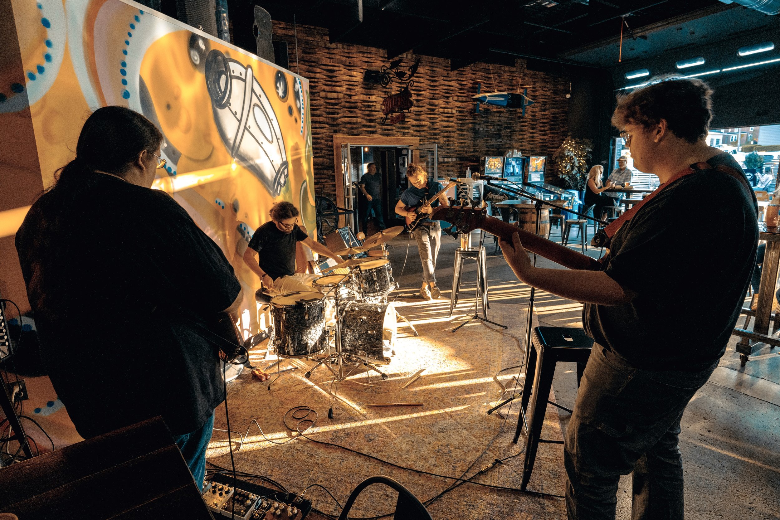 Find your groove between the taps. Open jam night in The Ballroom tonight from 6-9 🪩🎶
