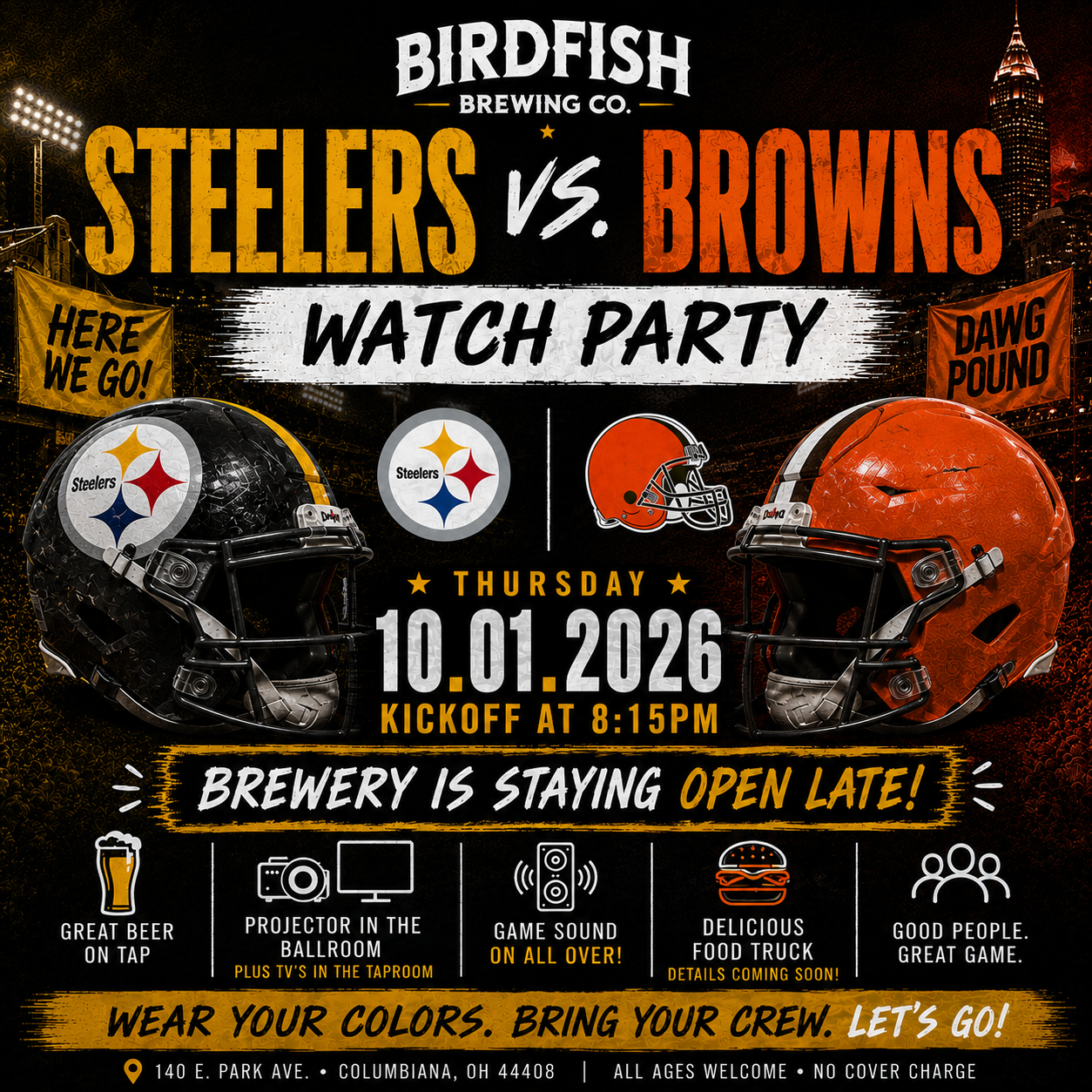 Steelers vs. Browns Watch Party