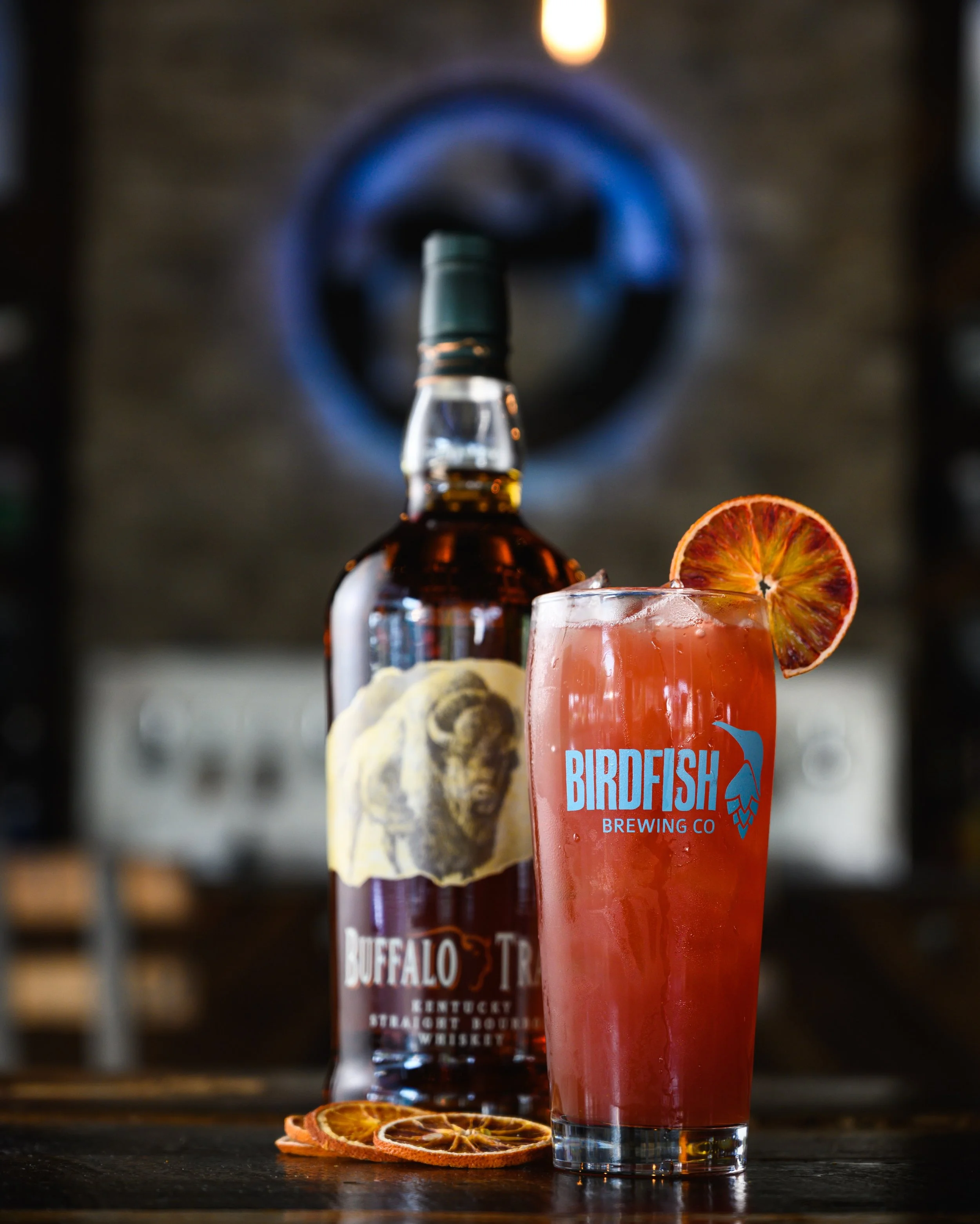 Buffalo Trace. Fresh citrus. Summer.

Our newest draft cocktail starts with @buffalotracedistillery bourbon and layers in blood orange, lemon, elderberry, turmeric, and organic cane sugar for a bright, refreshing pour that drinks well any time of yea