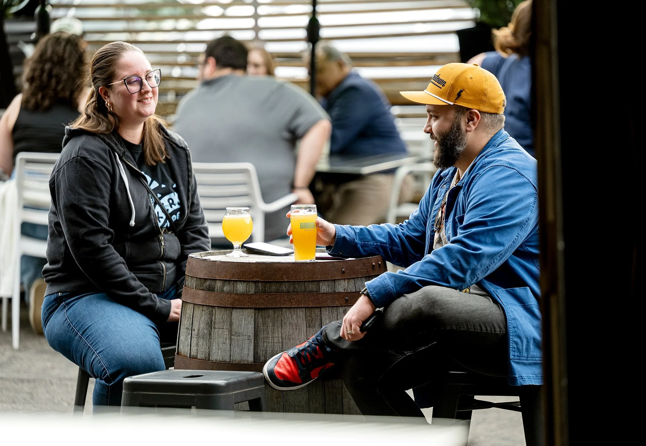 Join these two tomorrow in the Ballroom for an afternoon of live music, cold beer, and good company. 🍻🎶❤️

Youngstown acoustic duo @moonage_daydream330 brings an upbeat mix of alt rock, indie favorites, classic rock, and a few original songs to Bir