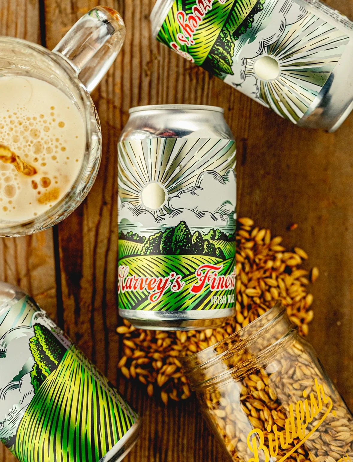 From a local field to a pint at the Canfield Fair. 🌾🍺

Harvey&rsquo;s Finest Irish Ale is back &mdash; brewed with locally grown barley from @yarian_quality_malts, now pouring on tap and available in cans to-go.

And this year, Harvey&rsquo;s is he