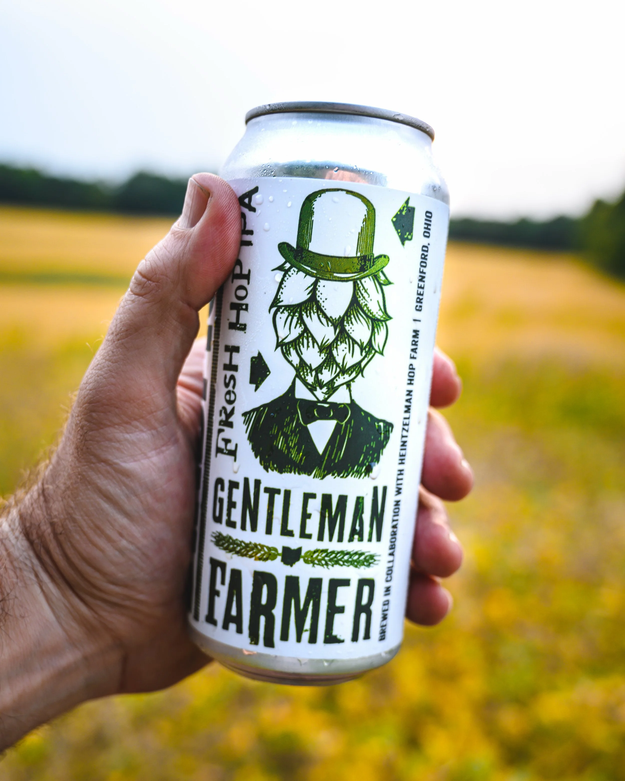 There&rsquo;s a small window every year when hops can go straight from the field to the brewhouse.

Gentleman Farmer is brewed for that moment.

Freshly harvested Vista, Comet &amp; Triple Pearl from Heintzelman Hop Farm in Greenford, Ohio bring laye