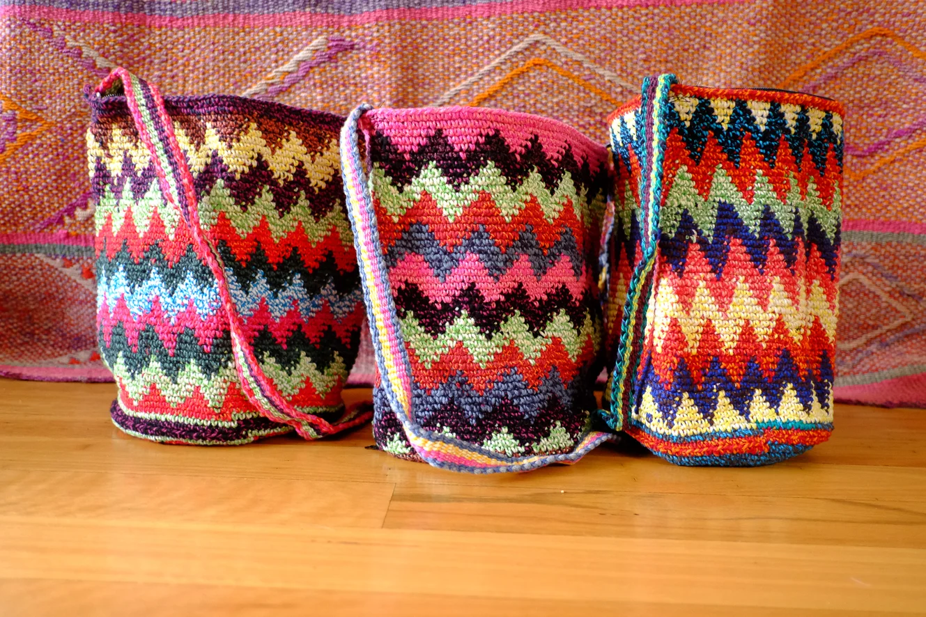 GUATEMALAN CROCHET BUCKET BAG STATUS: IN STOCK