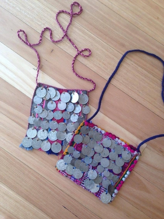 BOLIVIAN COIN CHUSPA BAGS STATUS: IN STOCK