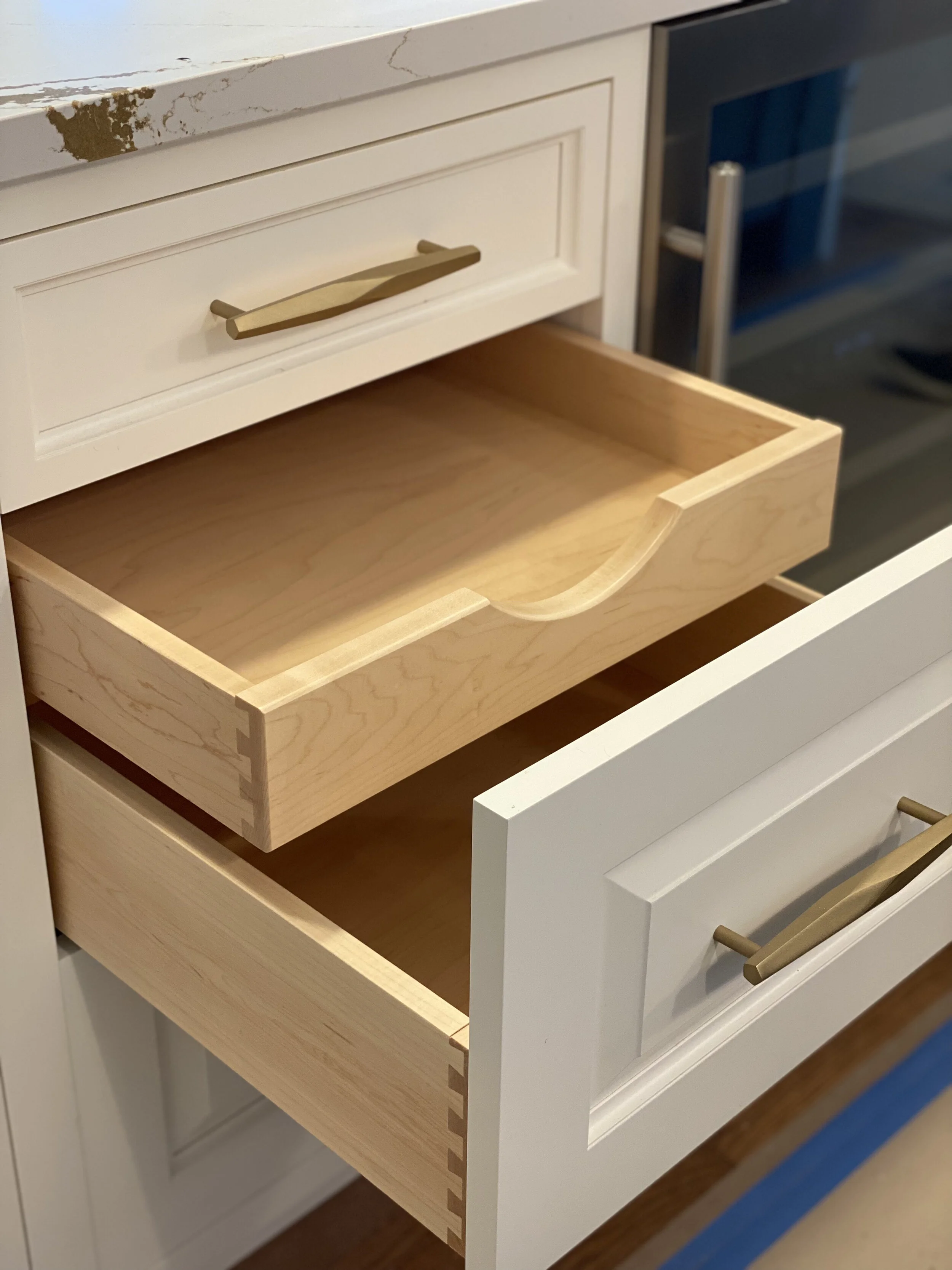 interior hidden wood drawer