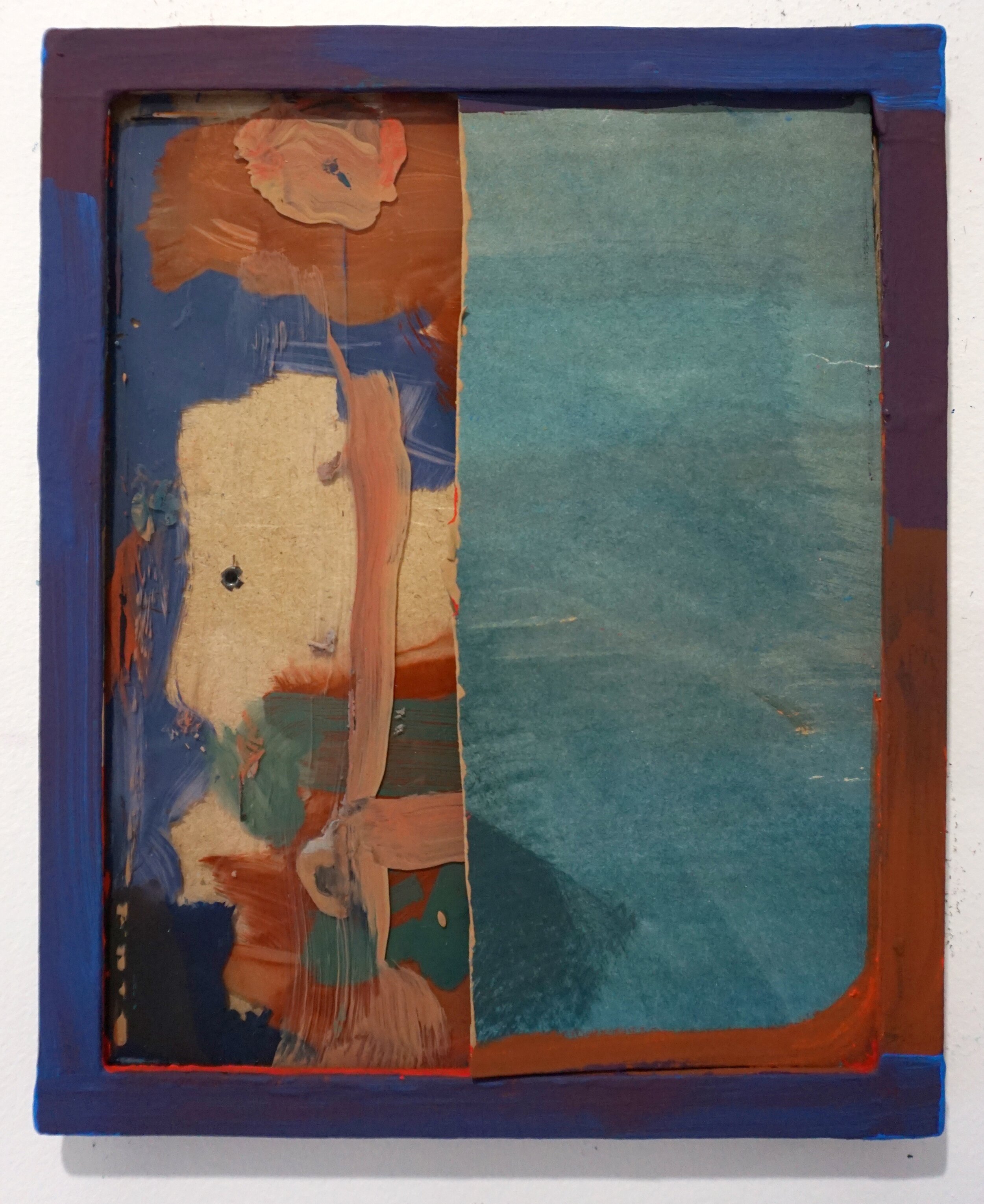 Florist, Flashe and acrylic ink on matboard, glass, and frame, 11 x 9 inches, 2018