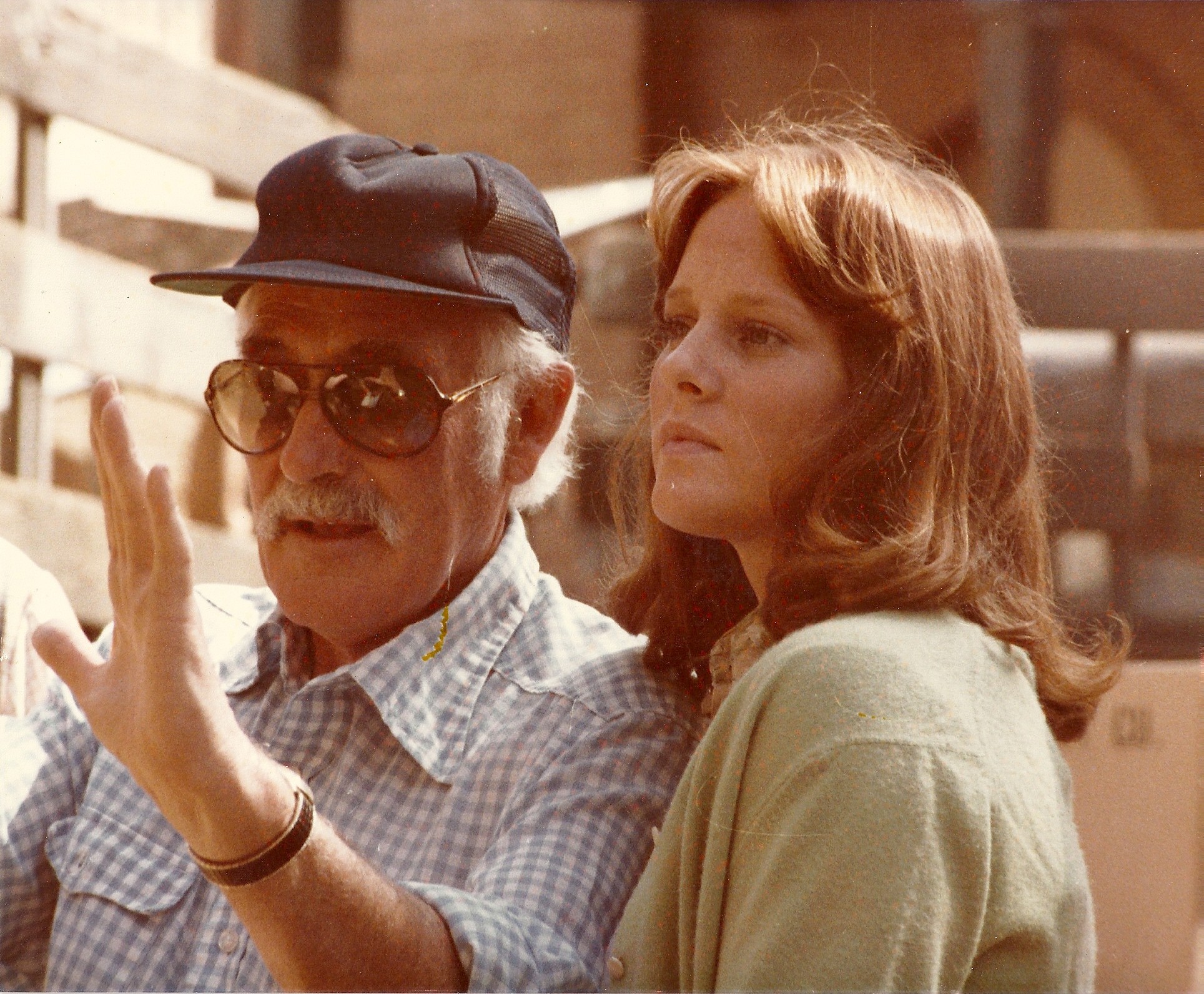 With Director Philip Leacock on the set of The Waltons
