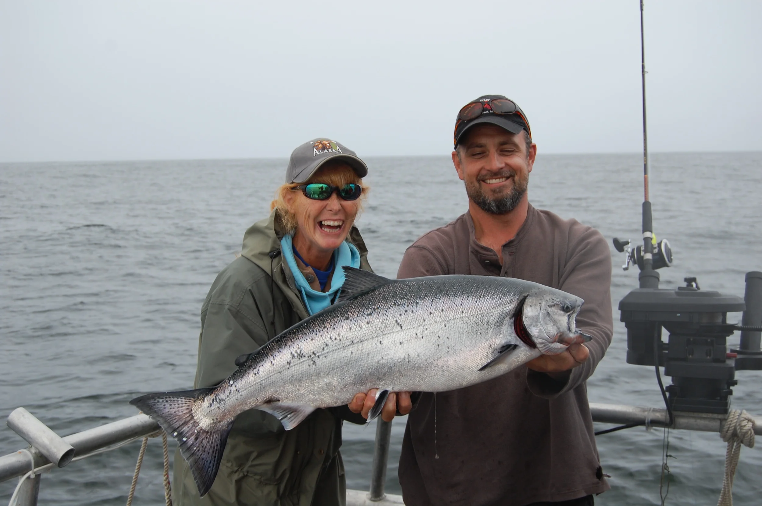 A nice Alaska king salmon, maybe 18 pounds.