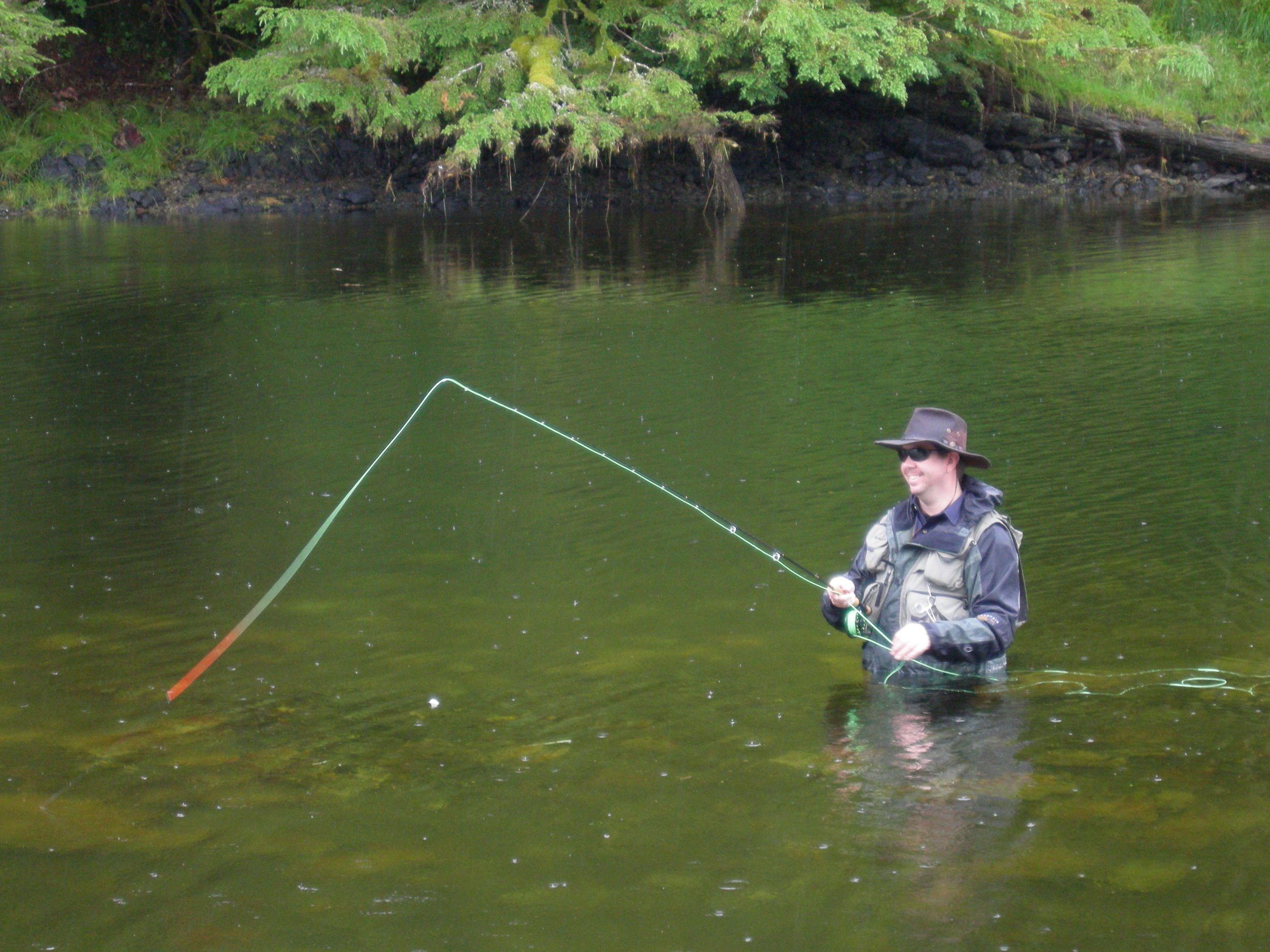 Alaska Freshwater silver salmon fishing