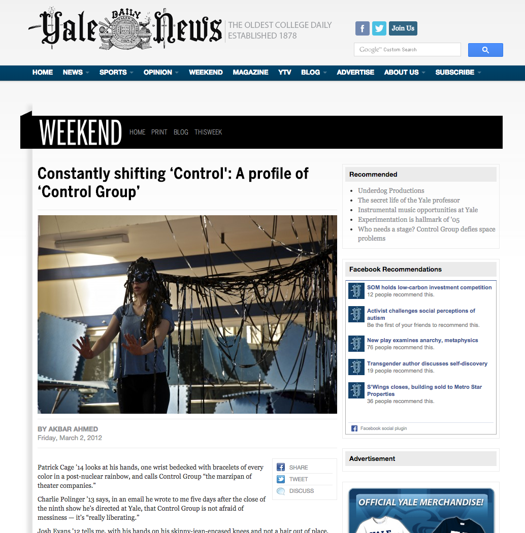  Constantly shifting ‘Control': A profile of ‘Control Group’