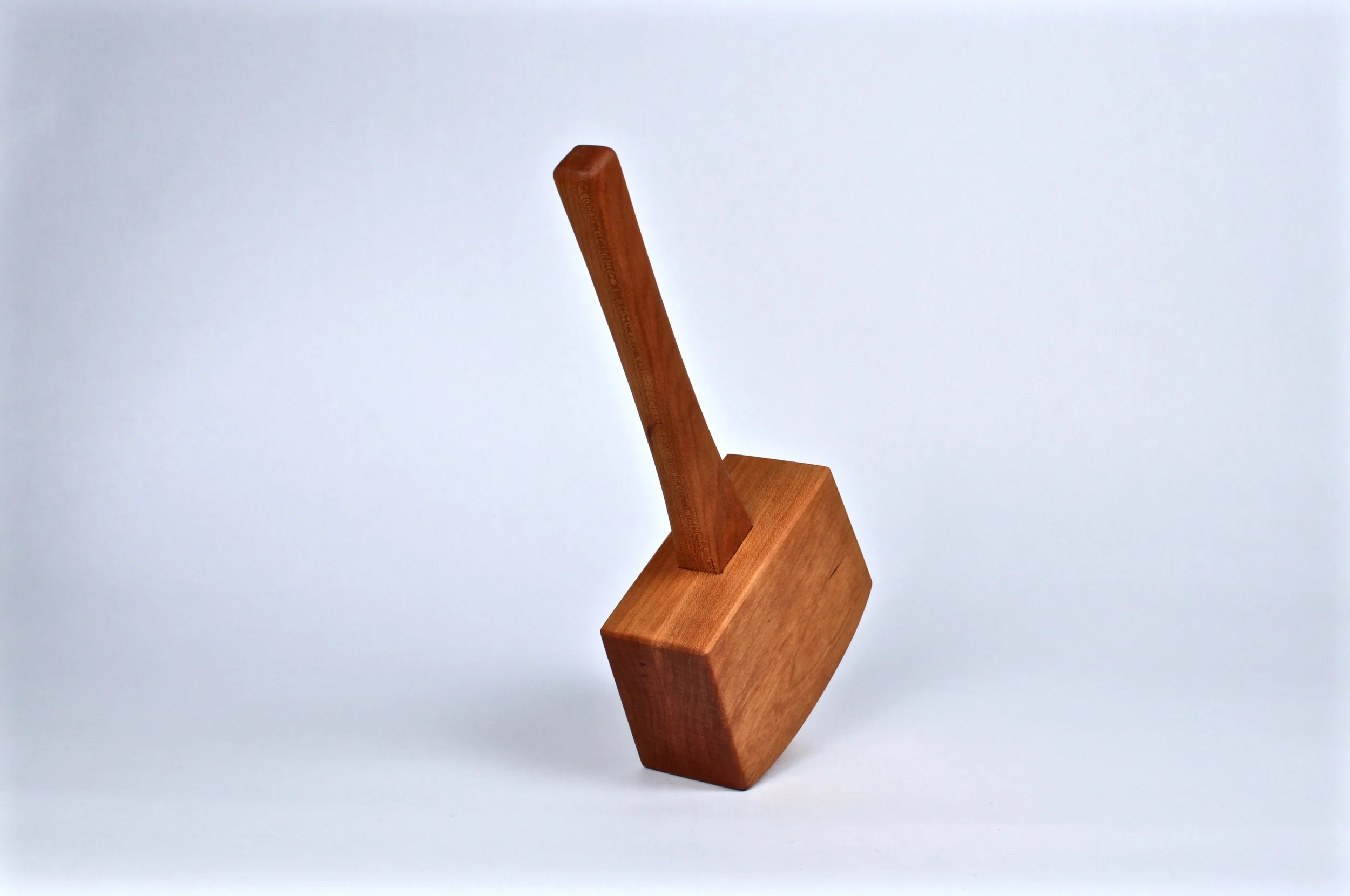 Cherry mallet. Fabricated by McCurdy using exclusively hand tools. 2015. Design by Makeville Brooklyn. Tung oil.