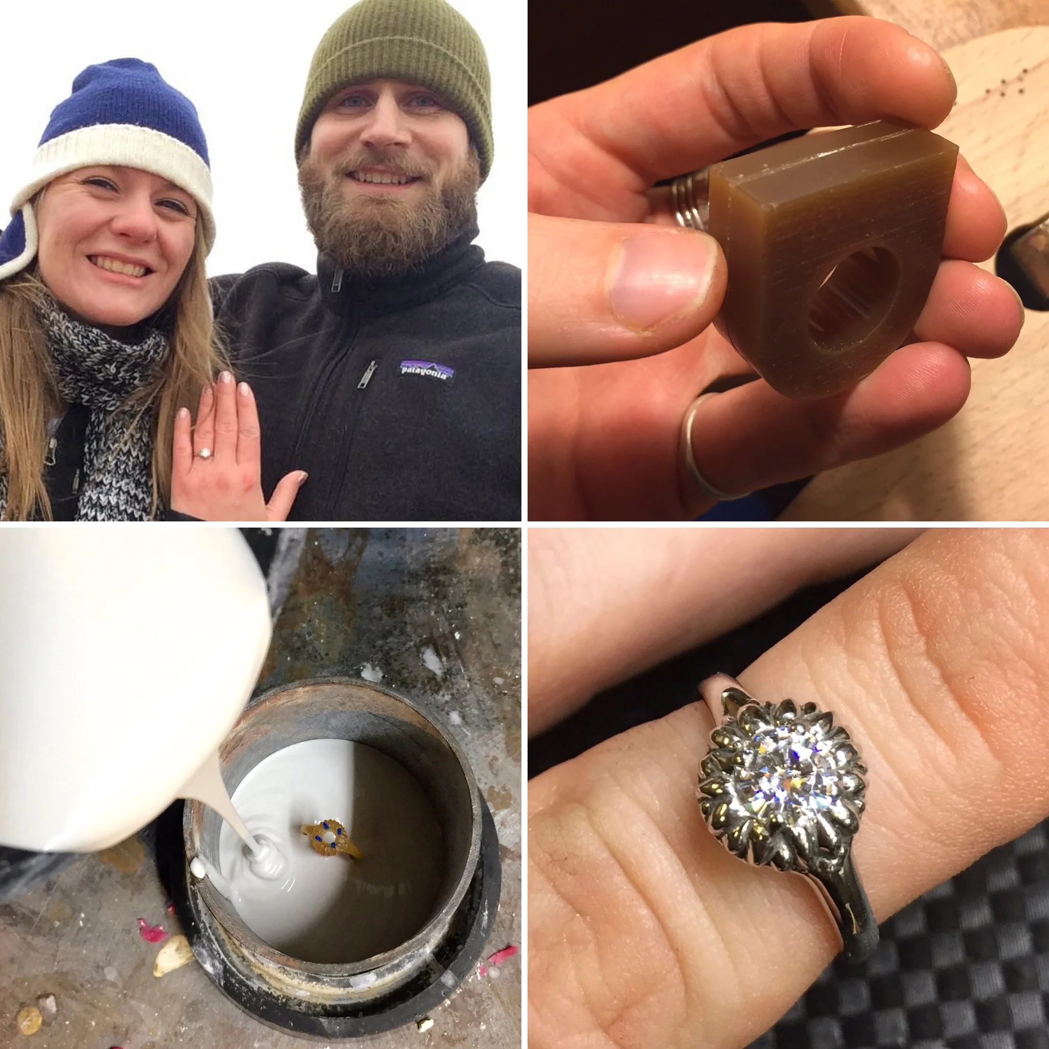 Sunflower Engagement Ring