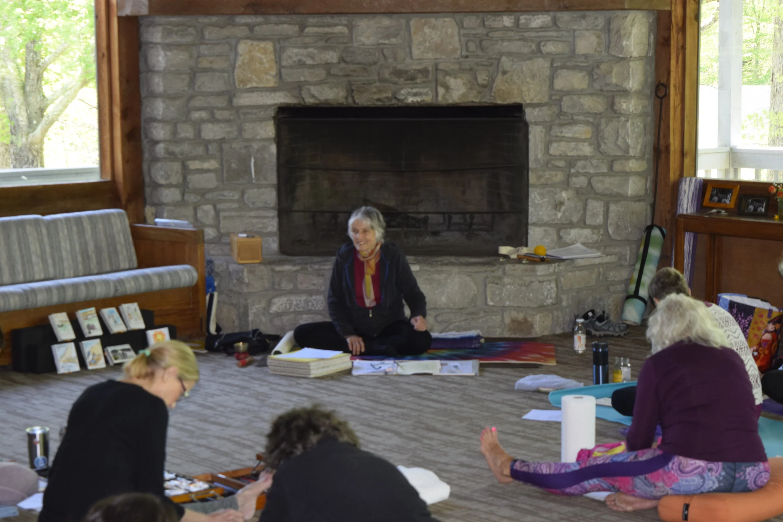 Julie Russell taught The Painting Journal and Breema Yoga