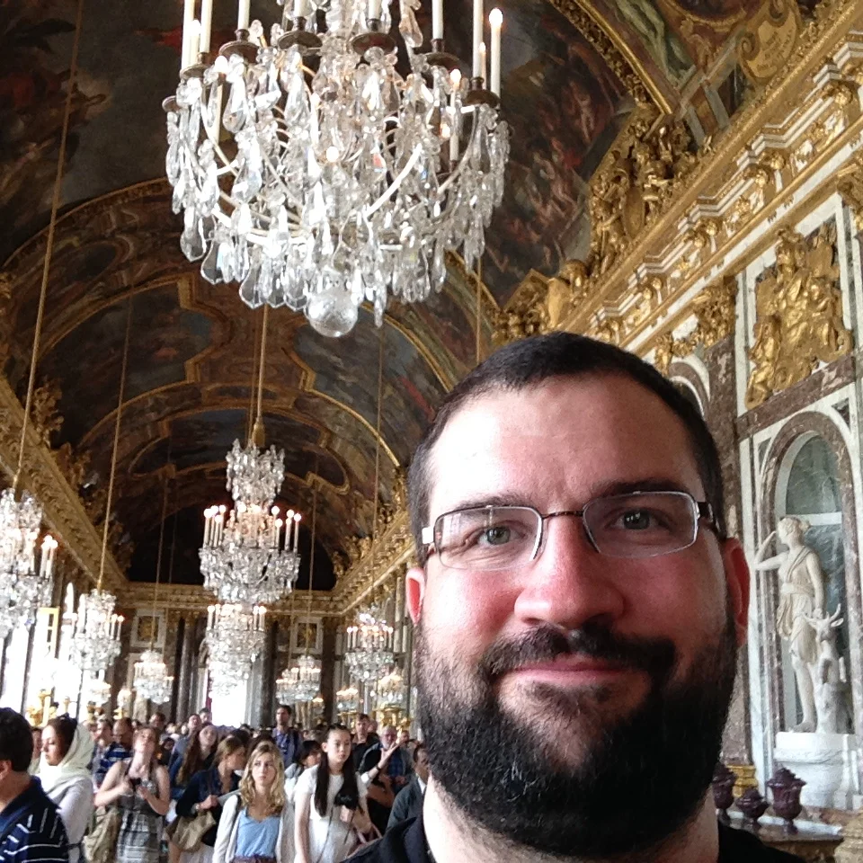 In the Hall of Mirrors at Versailles, France, Summer 2014