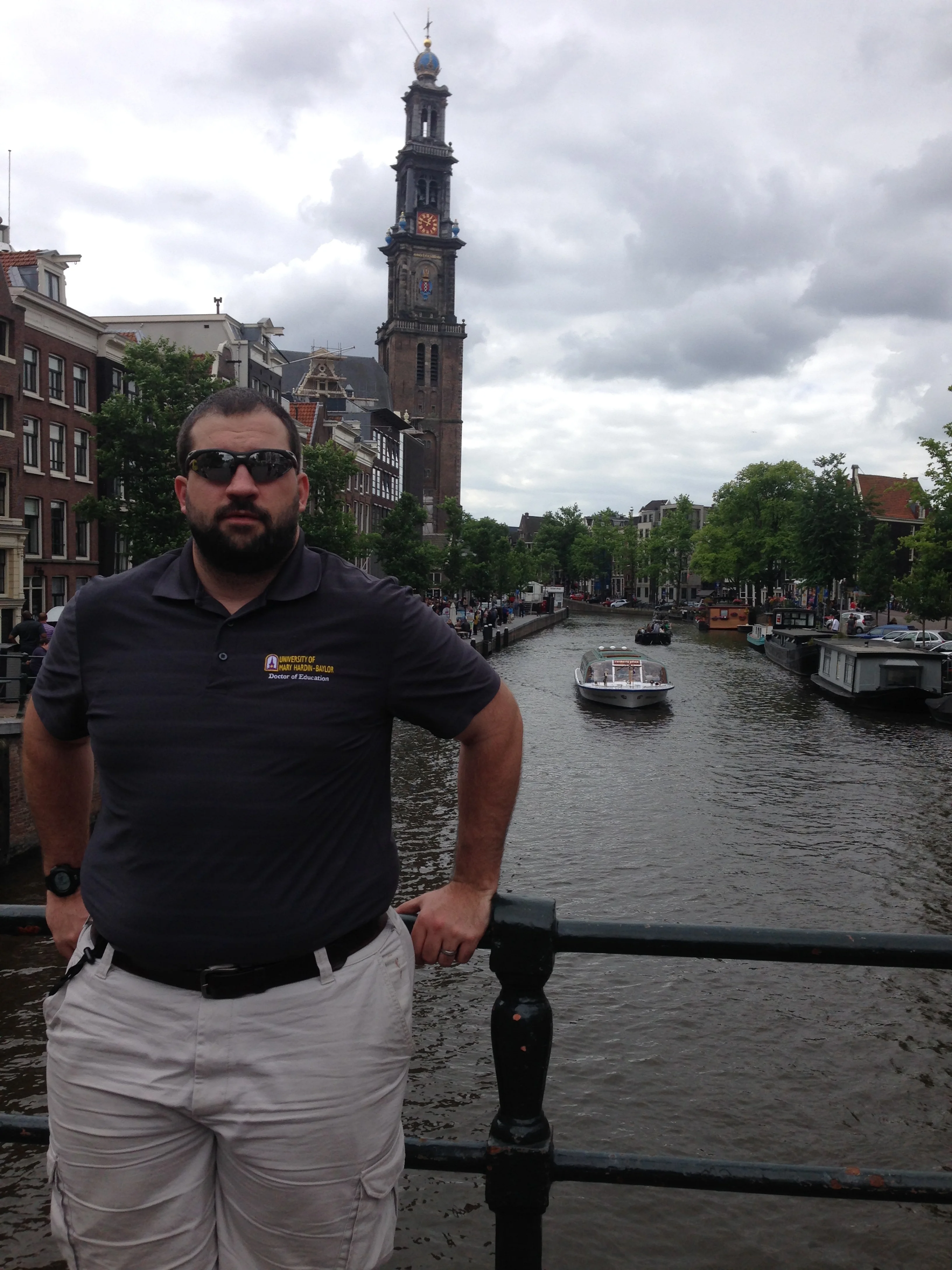 Canal in Amsterdam, Netherlands, Summer 2014