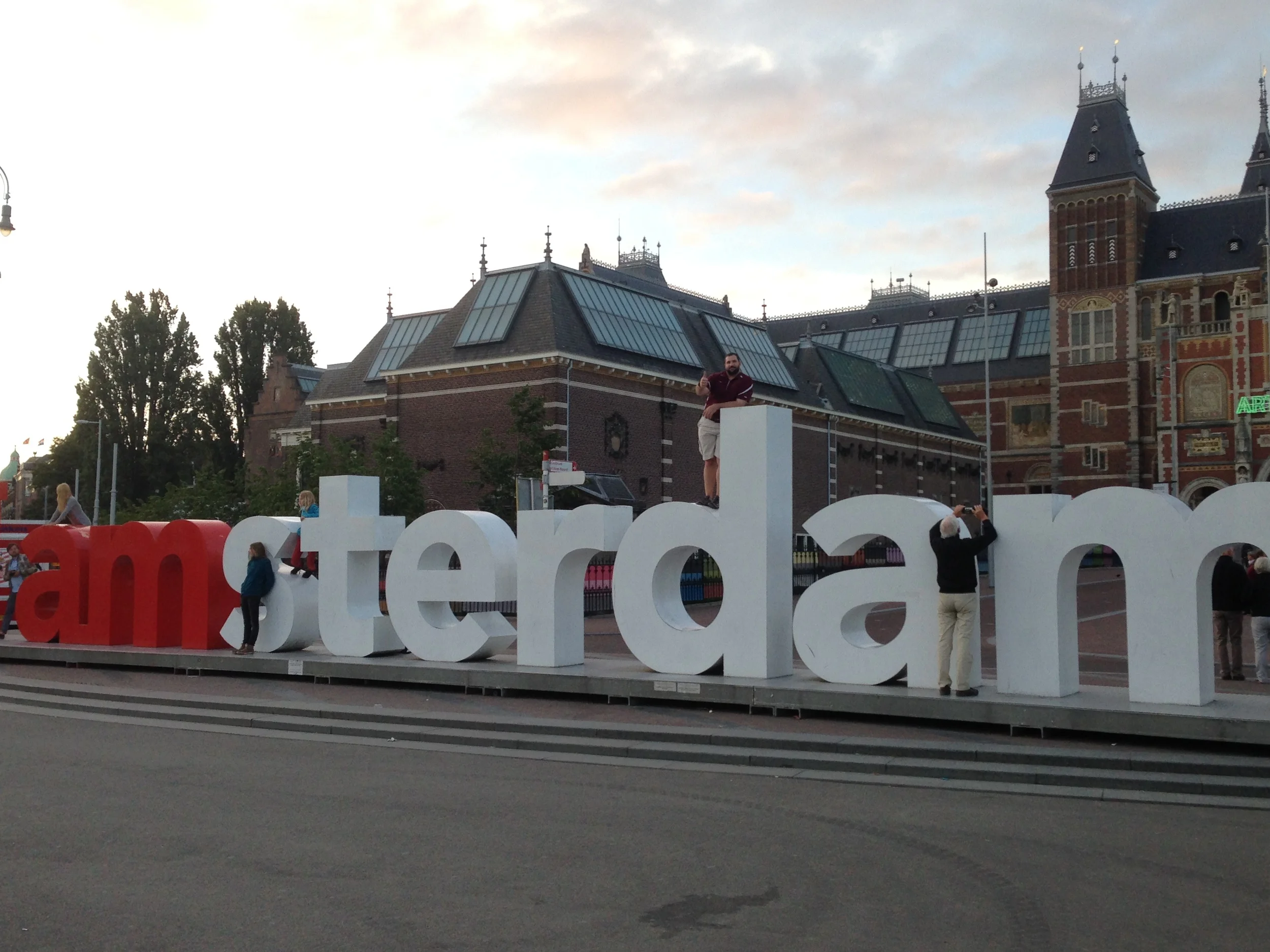 Outside the Rijksmuseum, Amsterdam, Netherlands, Summer 2014