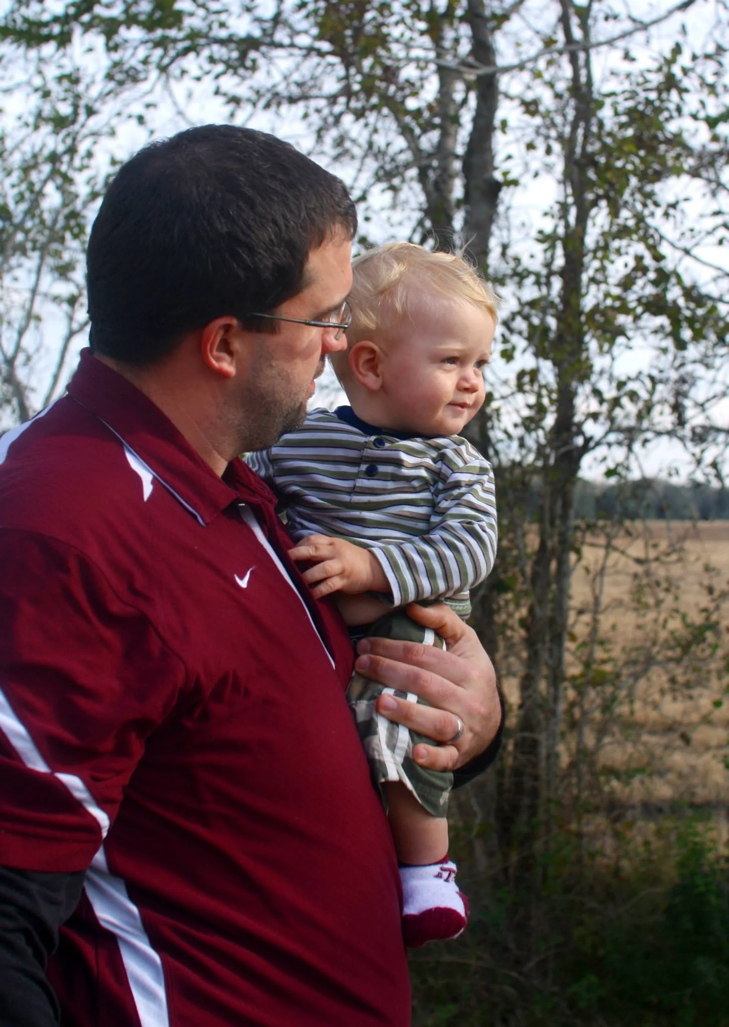 Will and I exploring, Fall 2013