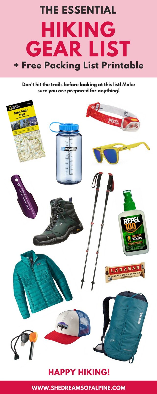 women's at thru hike gear list