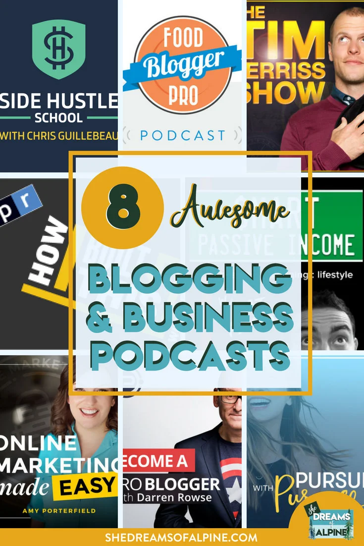 8 Awesome Podcasts for Entrepreneurial and Blogging Inspiration | I wanted to share 8 of my favorite podcasts that I listen to in my spare time to help inspire me to keep fighting the good entrepreneurial fight. What makes a successful online business? What are the experts saying to focus on? How can I grow? If you are looking for some inspiration for your own blog or business whether it be specific advice on a topic or just overall inspiration, check out the podcasts detailed in this post. | shedreamsofalpine.com