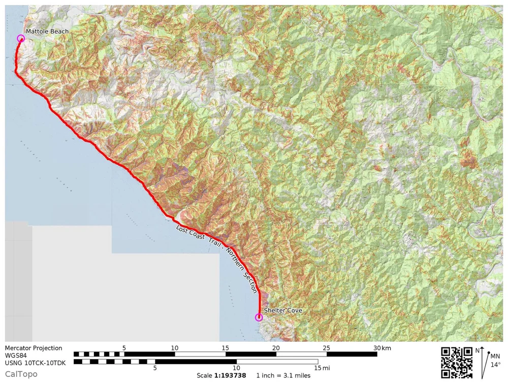 Lost Coast Trail Map Pdf Ultimate Guide To Backpacking The Lost Coast Trail In California She Dreams Of Alpine