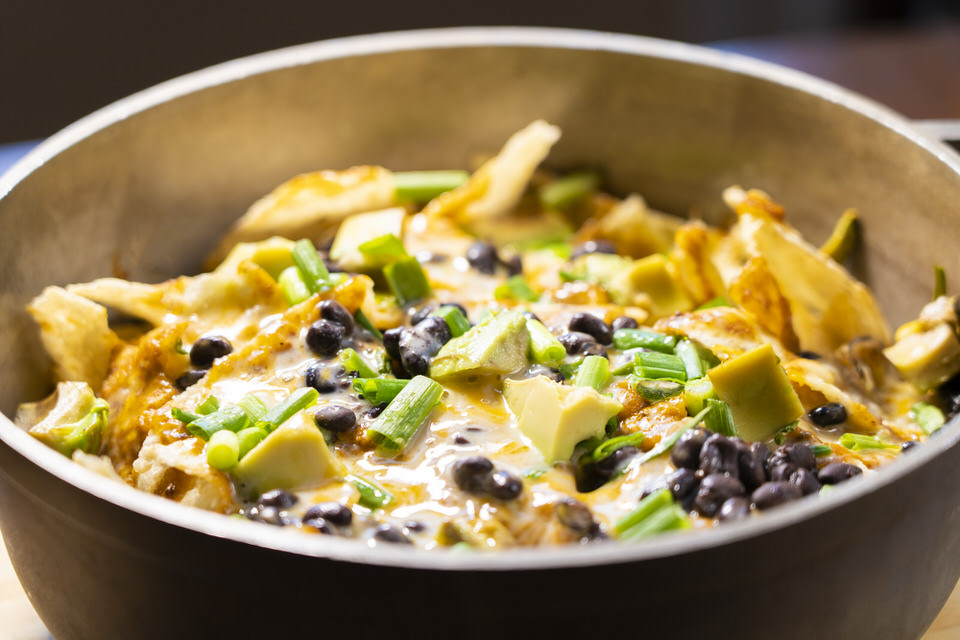 One of my favorite camp dinners we tested were these easy curry camp stove nachos!