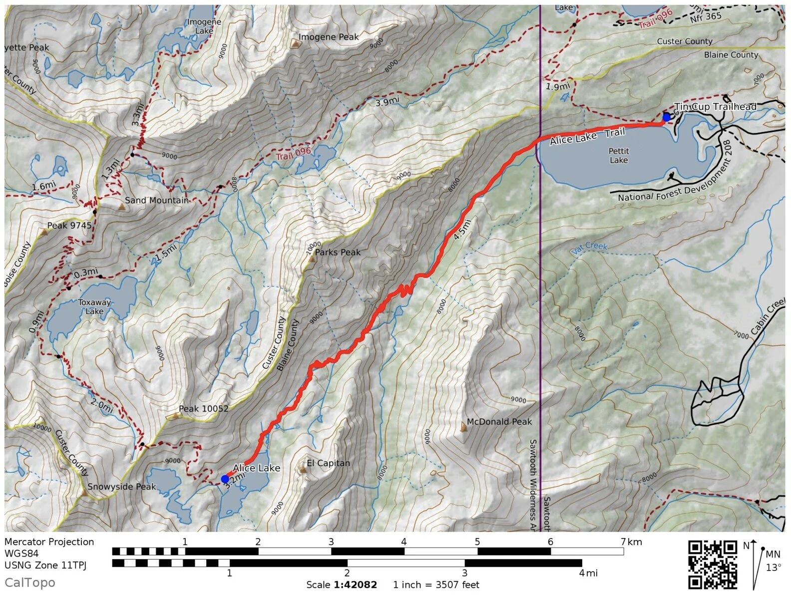 Alice Lake Trail Map