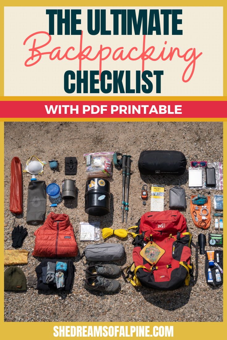 The Ultimate 3-5 Day Backpacking Packing List — She Dreams Of Alpine - Backpacking Packing List